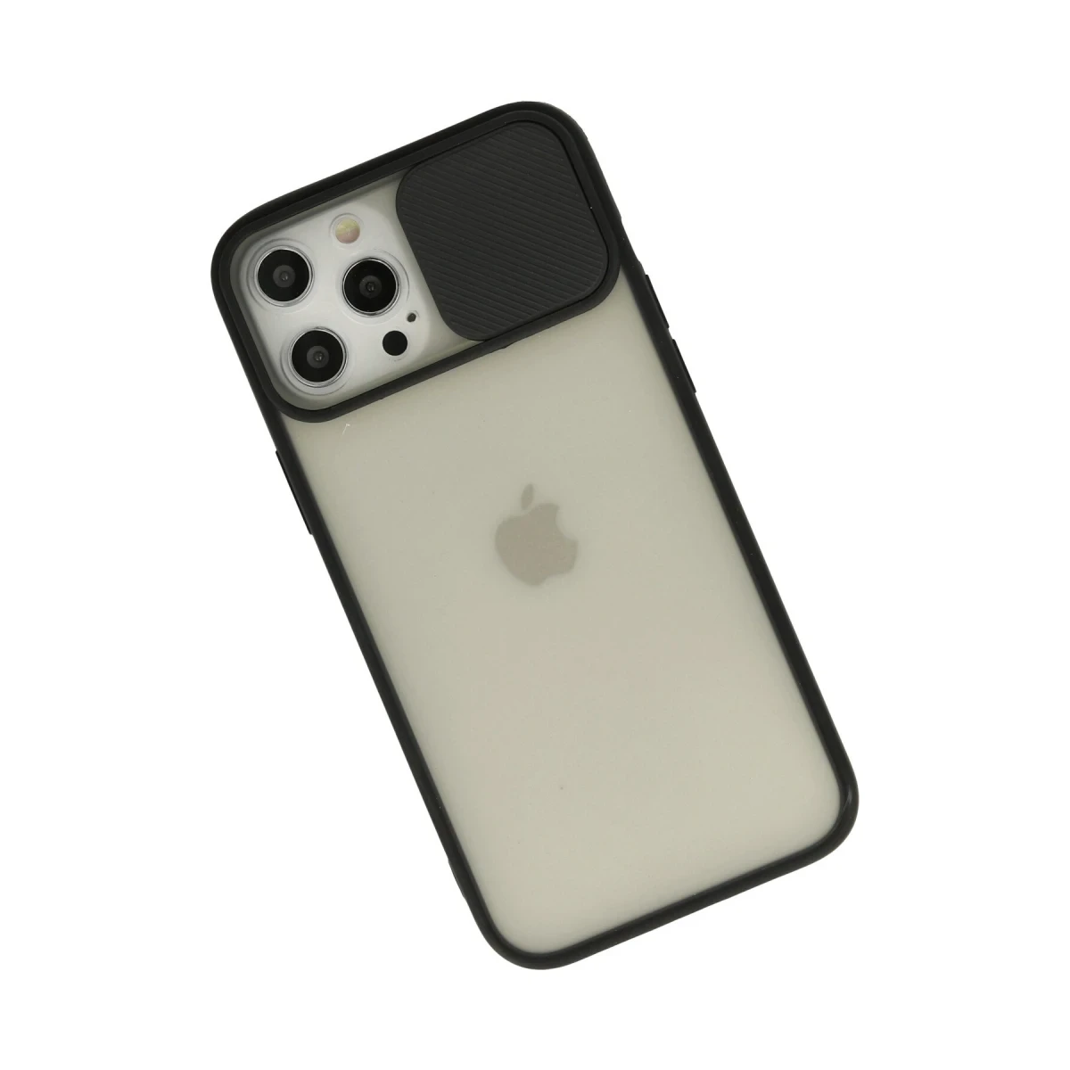 Newface Apple iPhone 12 Pro Max Kılıf Palm Buzlu Kamera Sürgülü Silikon - Siyah — görsel 5