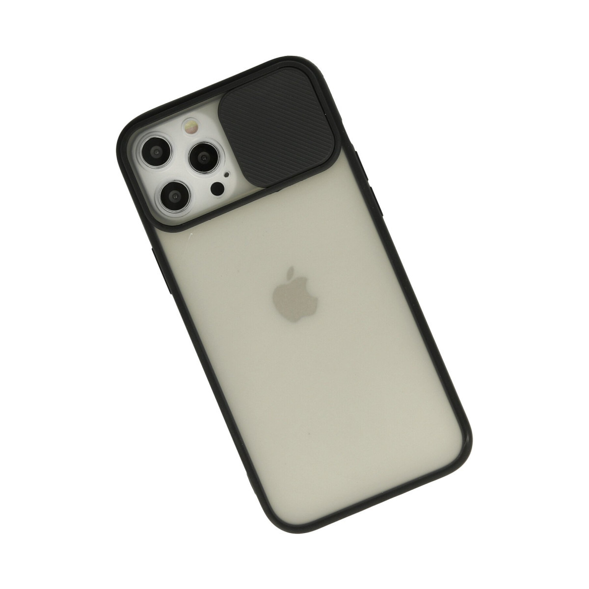 Newface Apple iPhone 12 Pro Max Kılıf Palm Buzlu Kamera Sürgülü Silikon - Siyah — görsel 8