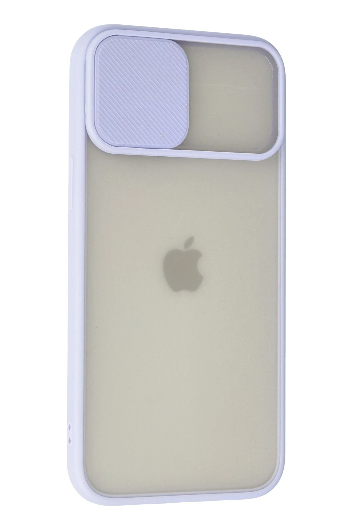 Newface iPhone 12 Pro Max Kılıf Palm Buzlu Kamera Sürgülü Silikon - Lila