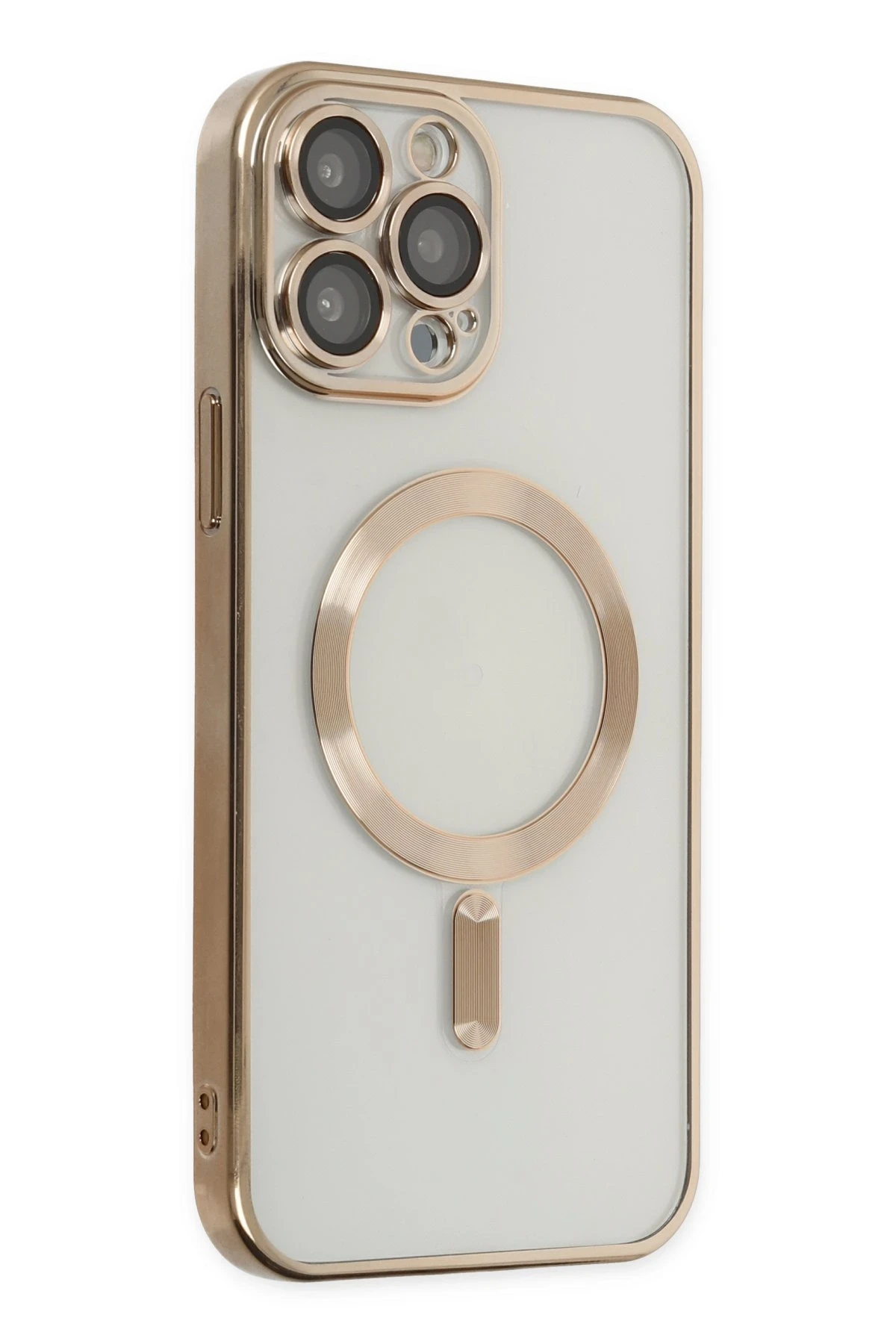 Newface iPhone 14 Pro Kılıf Kross Magneticsafe Kapak - Gold