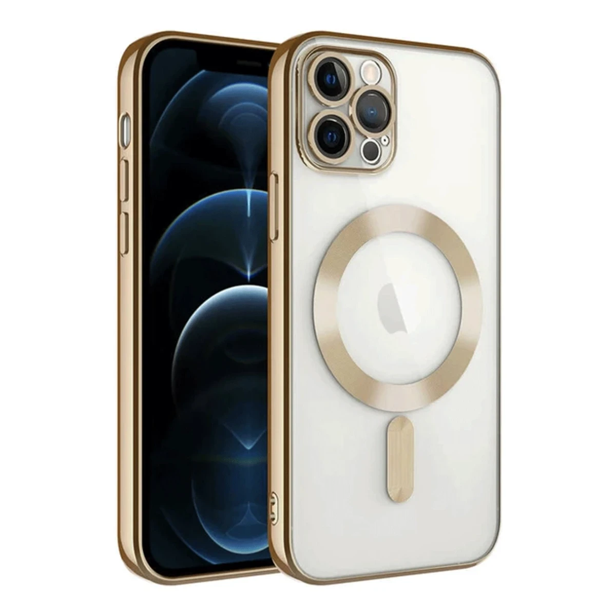 Newface Apple iPhone 14 Pro Max Kılıf Kross Magneticsafe Kapak - Gold