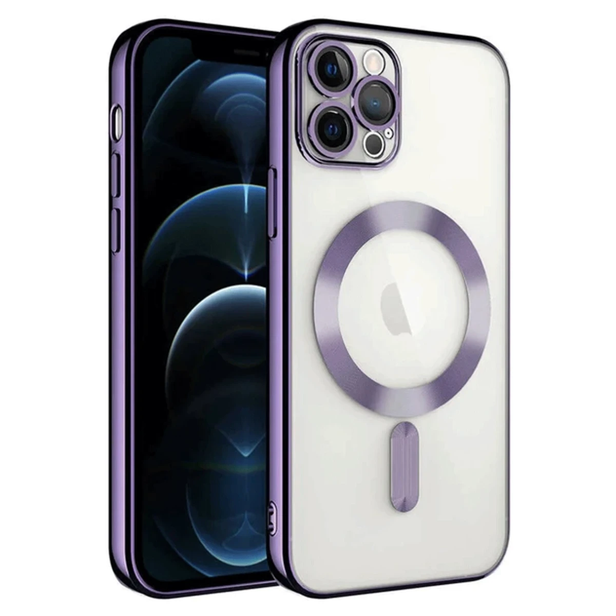 Newface Apple iPhone 14 Pro Max Kılıf Kross Magneticsafe Kapak - Mor