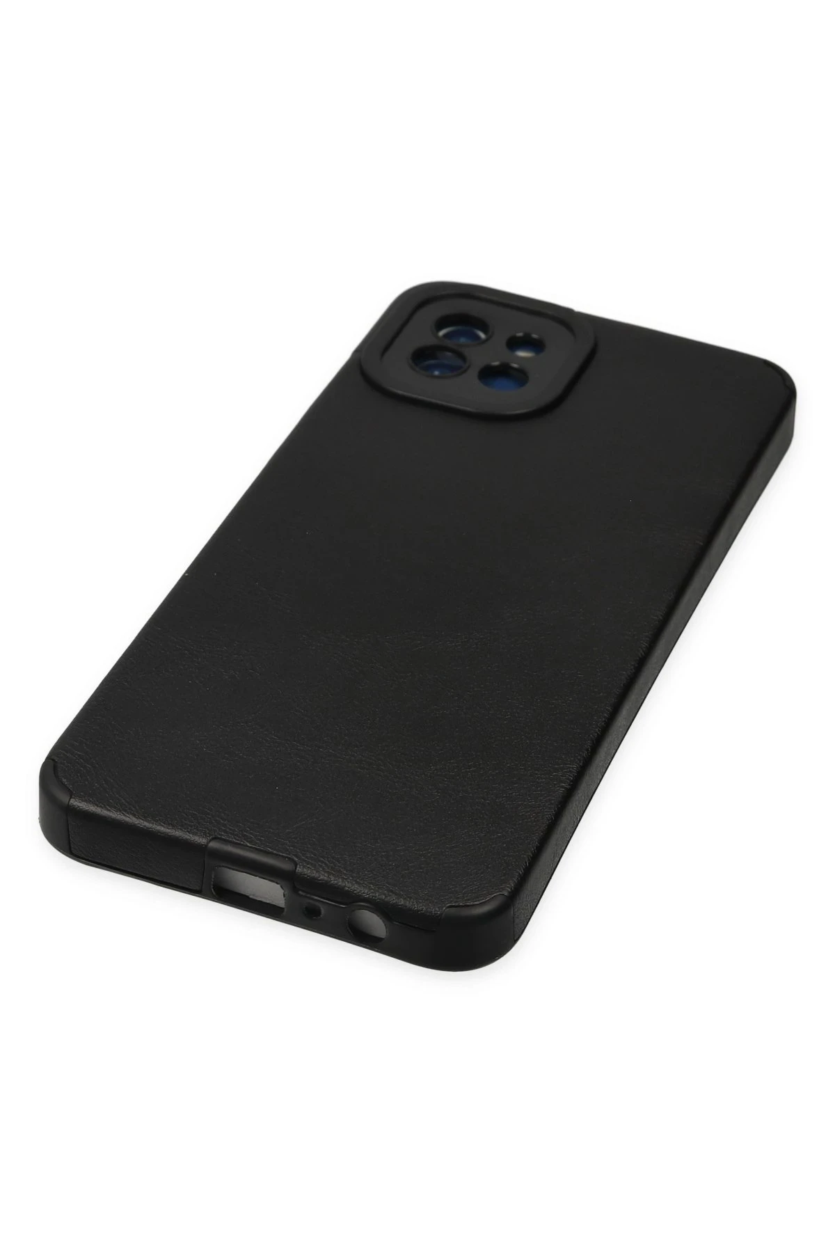 Newface Samsung Galaxy A03 Kılıf Loop Deri Silikon - Siyah