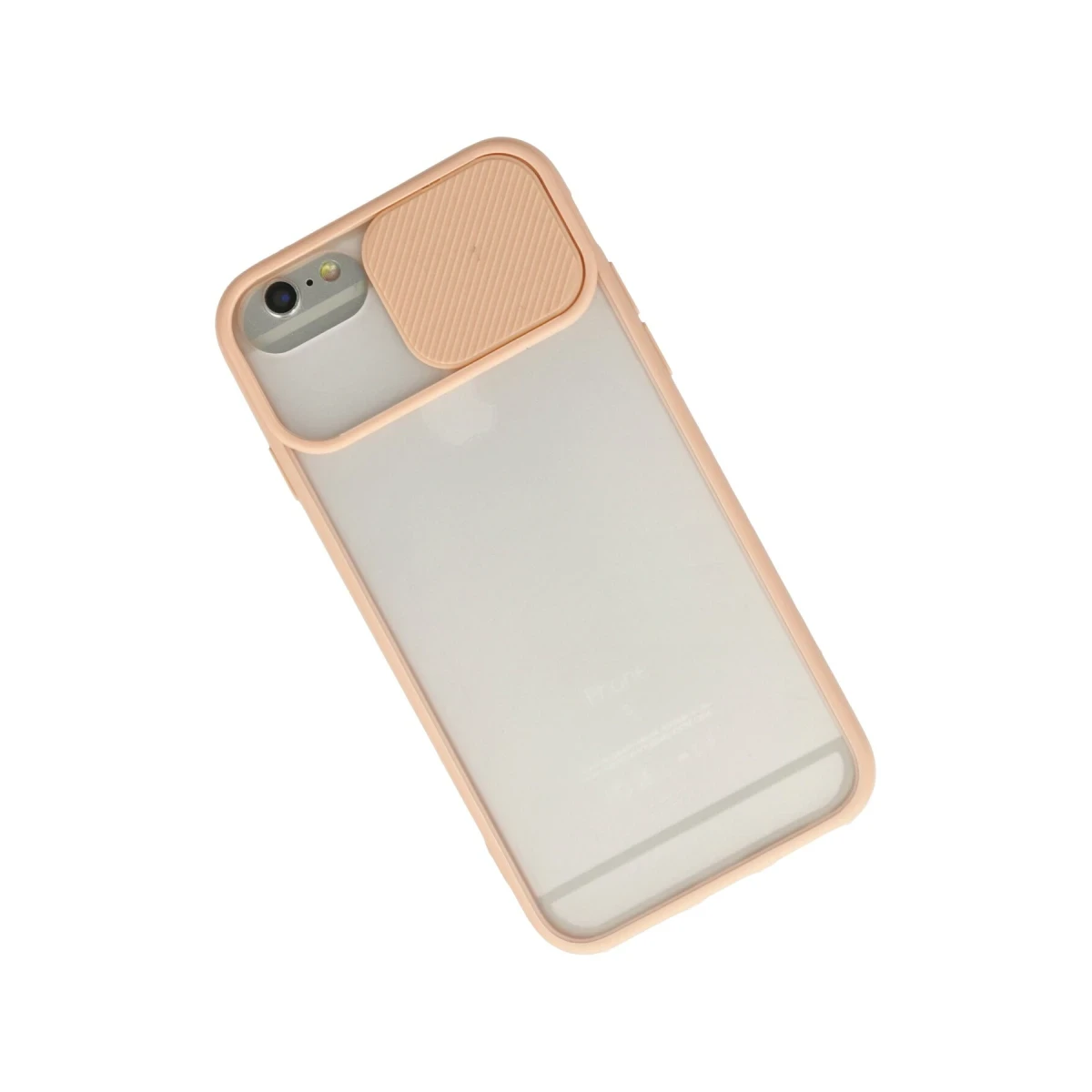 Newface Apple iPhone 6 Plus Kılıf Palm Buzlu Kamera Sürgülü Silikon - Pembe