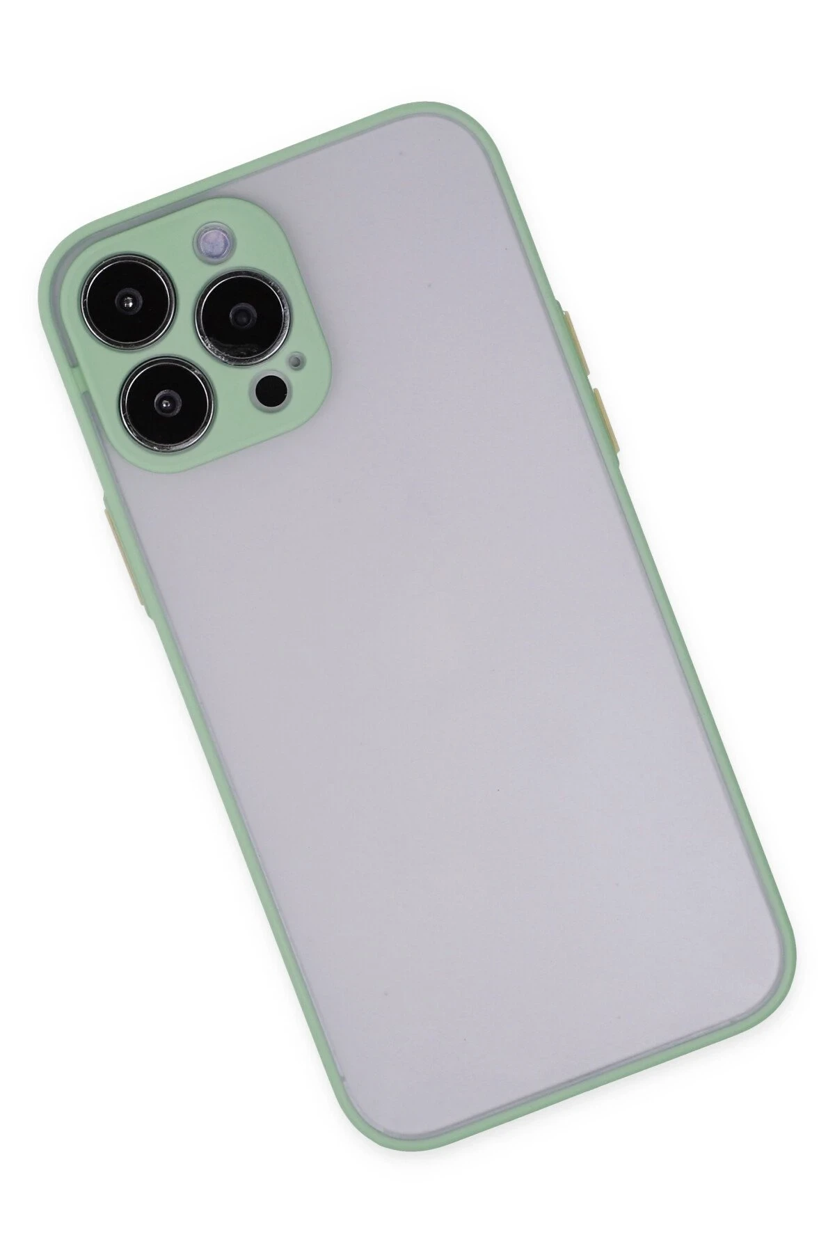 Newface iPhone 15 Pro Kılıf Montreal Silikon Kapak - Açık Yeşil