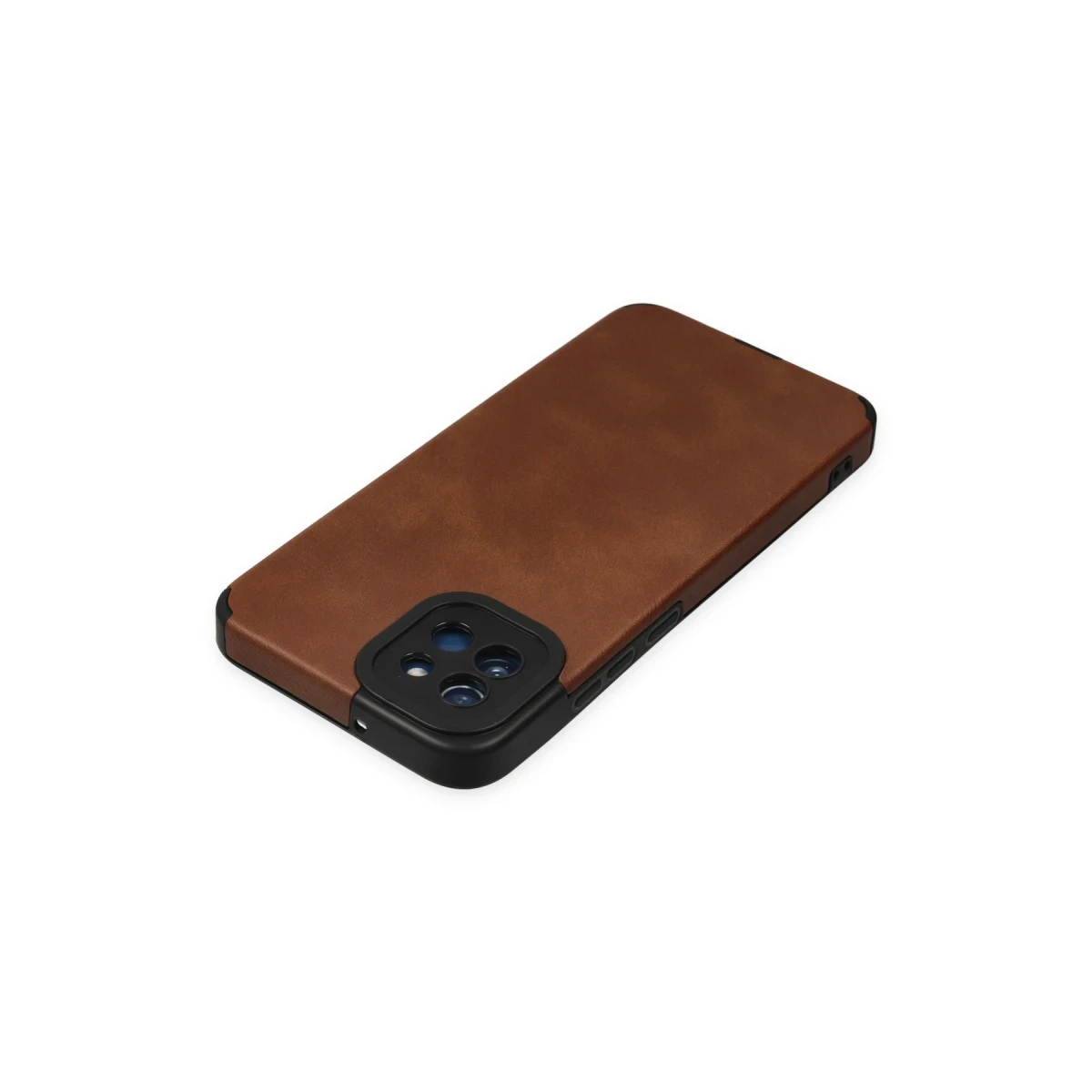 Newface Samsung Galaxy A03 Kılıf Loop Deri Silikon - Kahverengi
