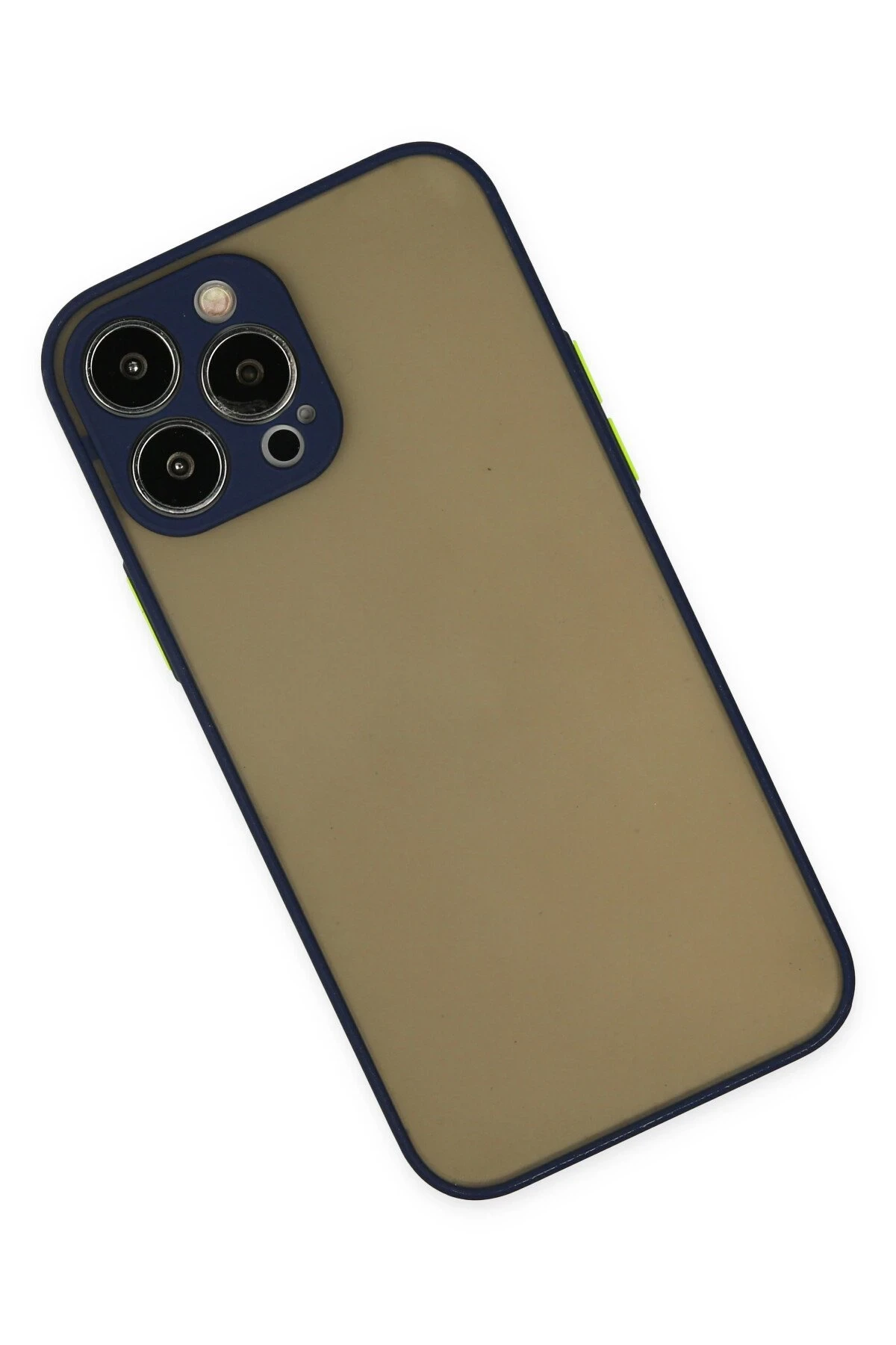 Newface iPhone 15 Pro Max Kılıf Montreal Silikon Kapak - Lacivert