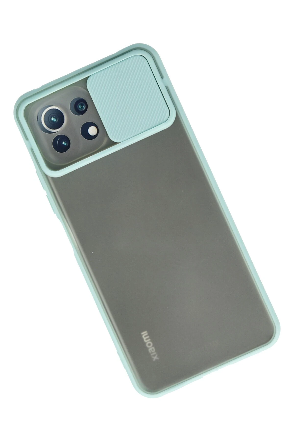 Newface Xiaomi Mİ 11 Lite Kılıf Palm Buzlu Kamera Sürgülü Silikon - Turkuaz