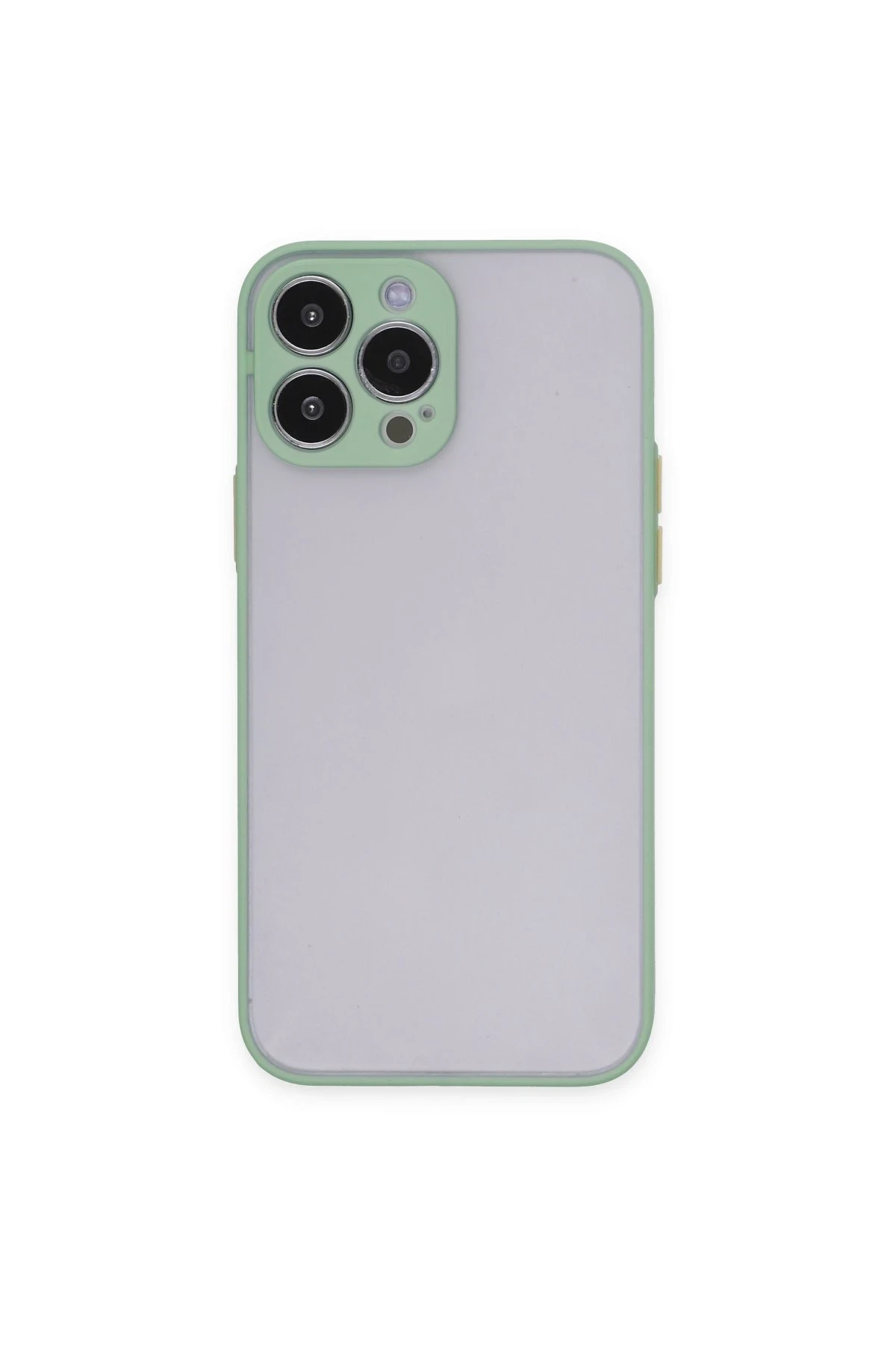 Newface iPhone 15 Pro Max Kılıf Montreal Silikon Kapak - Açık Yeşil