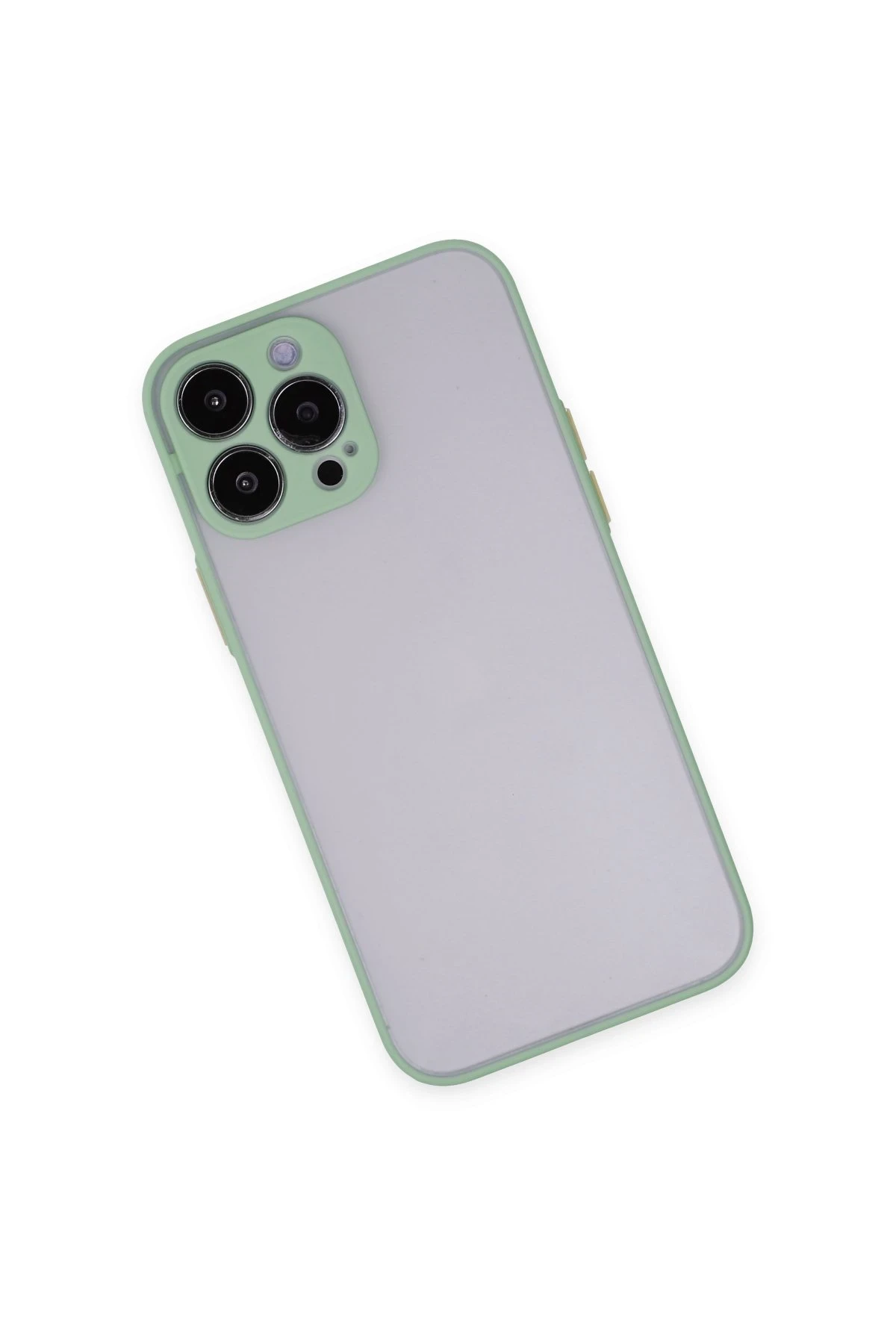 Newface iPhone 15 Pro Max Kılıf Montreal Silikon Kapak - Açık Yeşil
