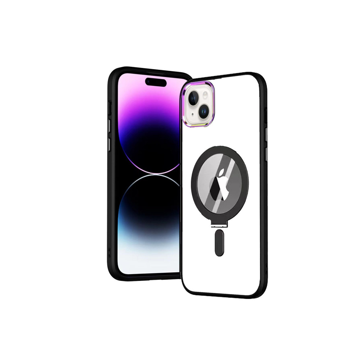 Newface Apple iPhone 15 Kılıf Mudo Magneticsafe Standlı Kapak - Siyah — görsel 7
