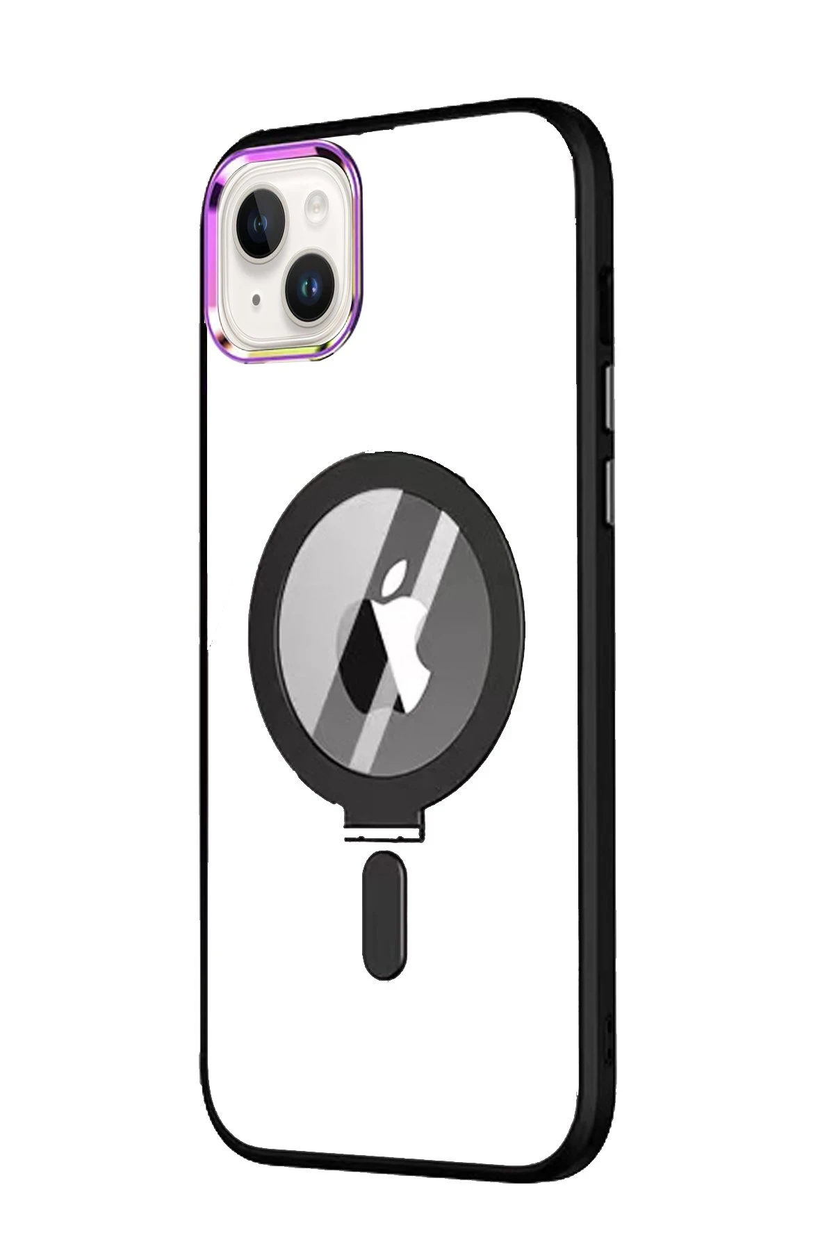 Newface Apple iPhone 15 Kılıf Mudo Magneticsafe Standlı Kapak - Siyah — görsel 2