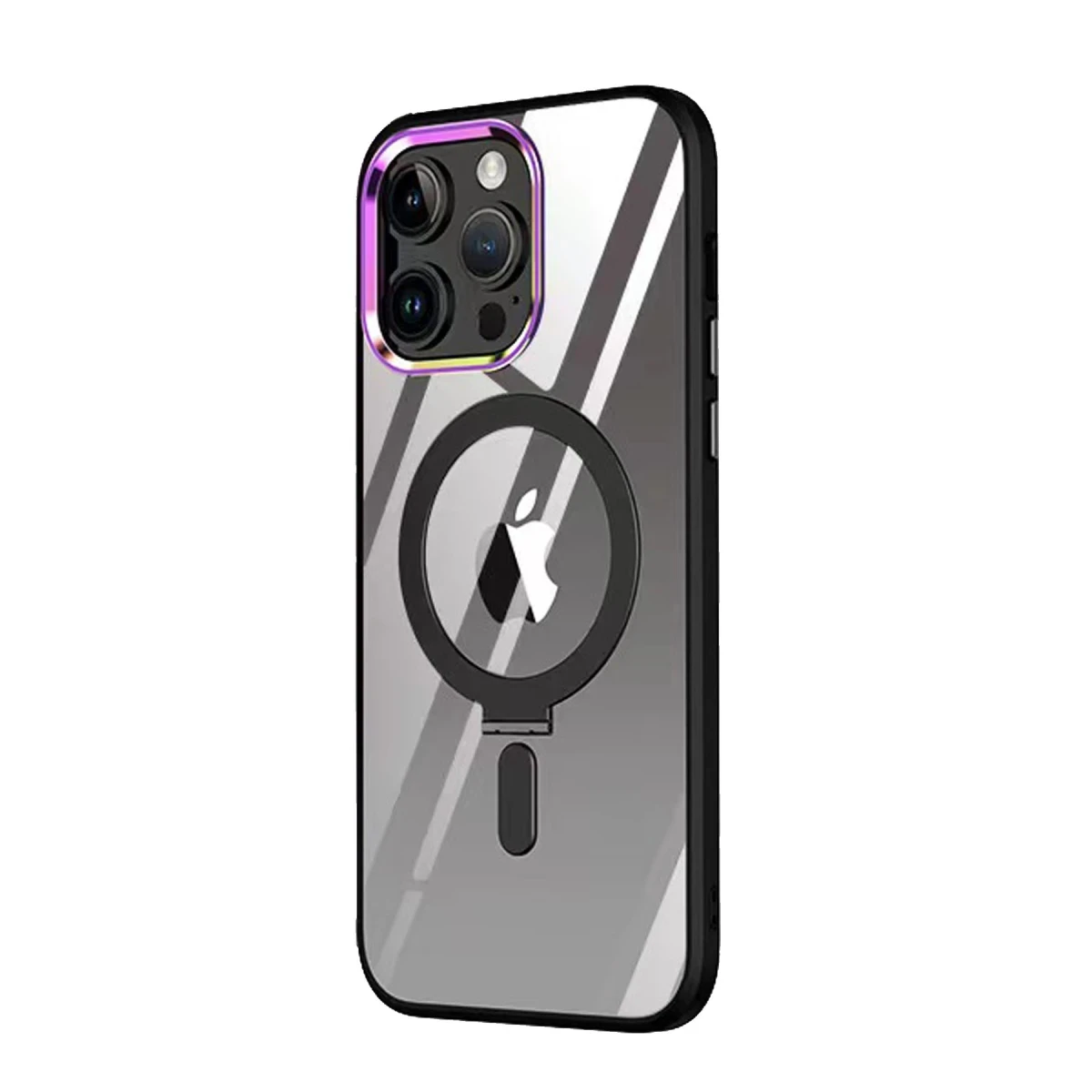 Newface Apple iPhone 15 Pro Kılıf Mudo Magneticsafe Standlı Kapak - Siyah — görsel 6
