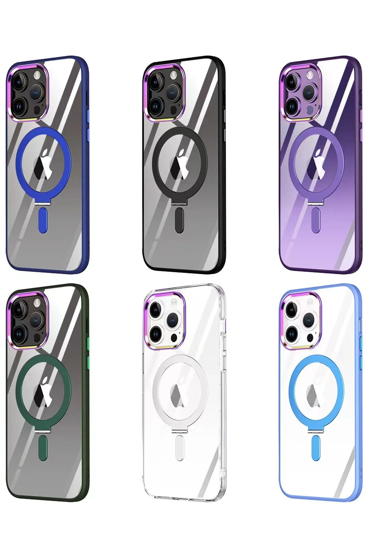 Newface Apple iPhone 15 Pro Kılıf Mudo Magneticsafe Standlı Kapak - Siyah — görsel 4