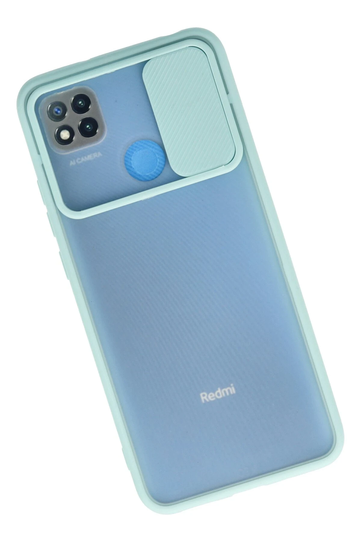 Newface Xiaomi Redmi 9C Kılıf Palm Buzlu Kamera Sürgülü Silikon - Turkuaz