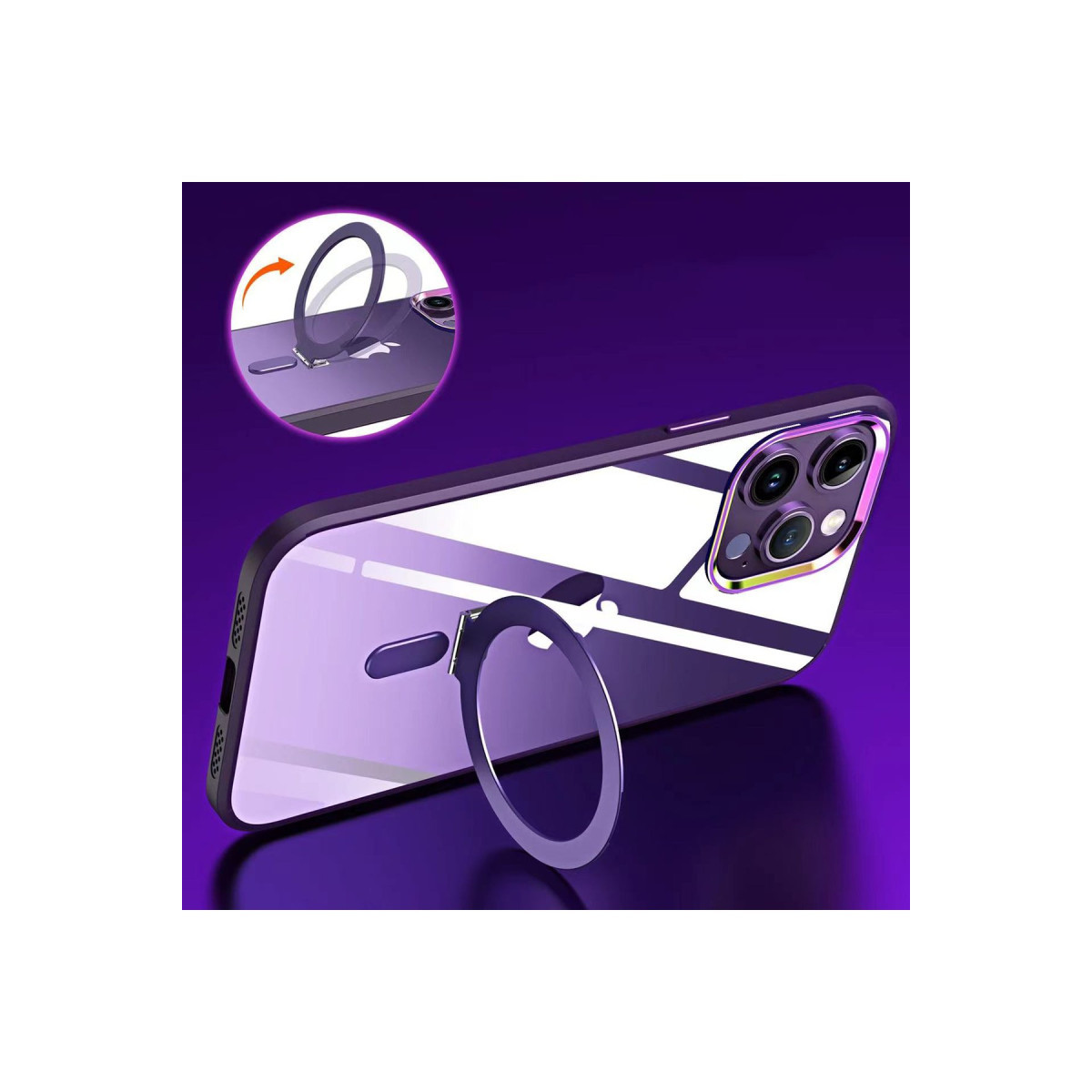 Newface Apple iPhone 15 Pro Max Kılıf Mudo Magneticsafe Standlı Kapak - Siyah — görsel 11