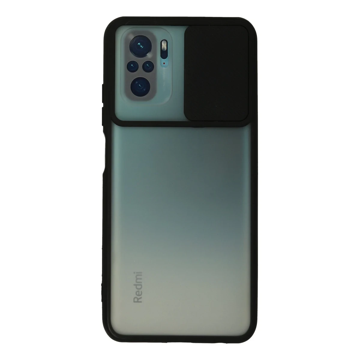 Newface Xiaomi Redmi Note 10 Kılıf Palm Buzlu Kamera Sürgülü Silikon - Siyah — görsel 4