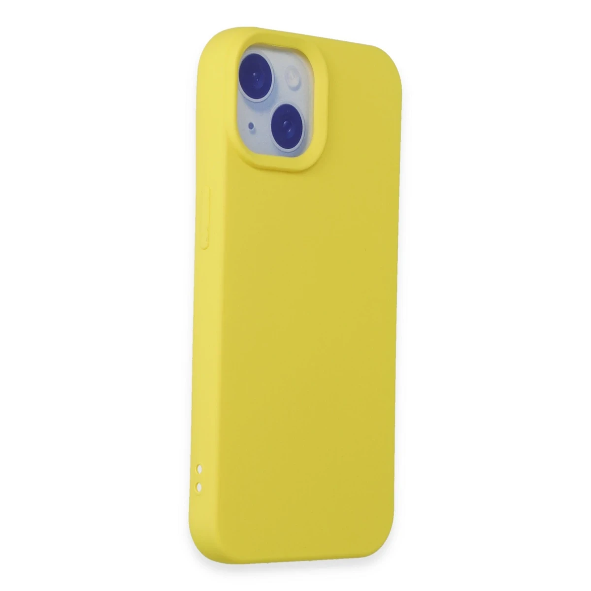 Newface Apple iPhone 15 Kılıf Nano içi Kadife Silikon - Sarı