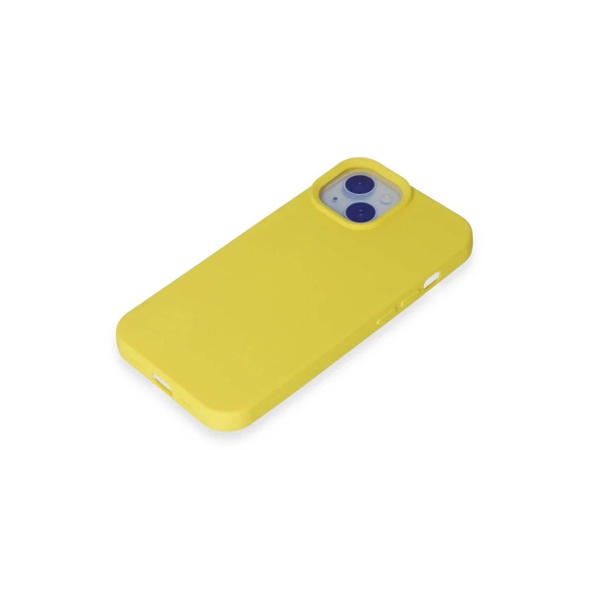 Newface Apple iPhone 15 Kılıf Nano içi Kadife Silikon - Sarı