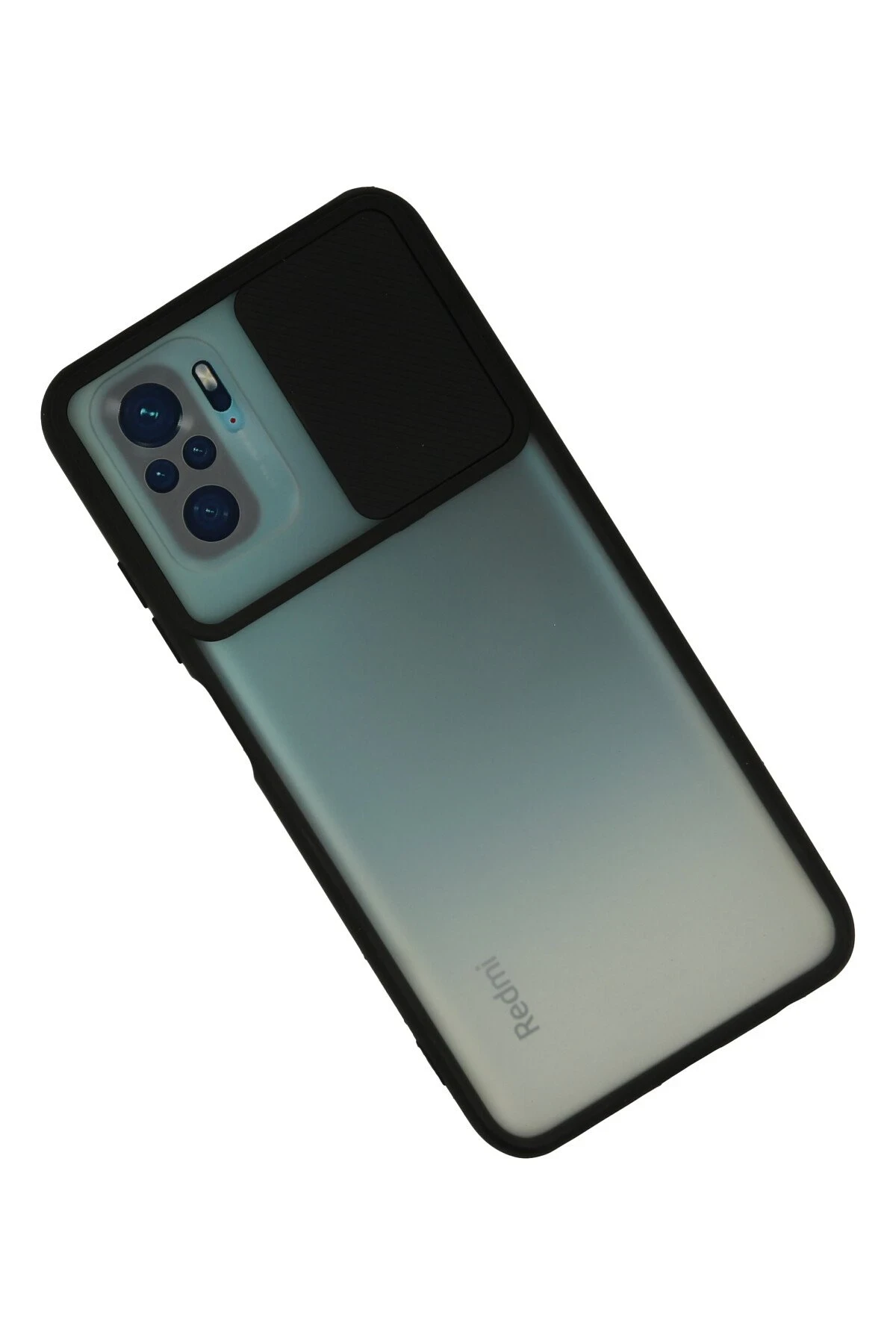Newface Xiaomi Redmi Note 10 Kılıf Palm Buzlu Kamera Sürgülü Silikon - Siyah — görsel 3