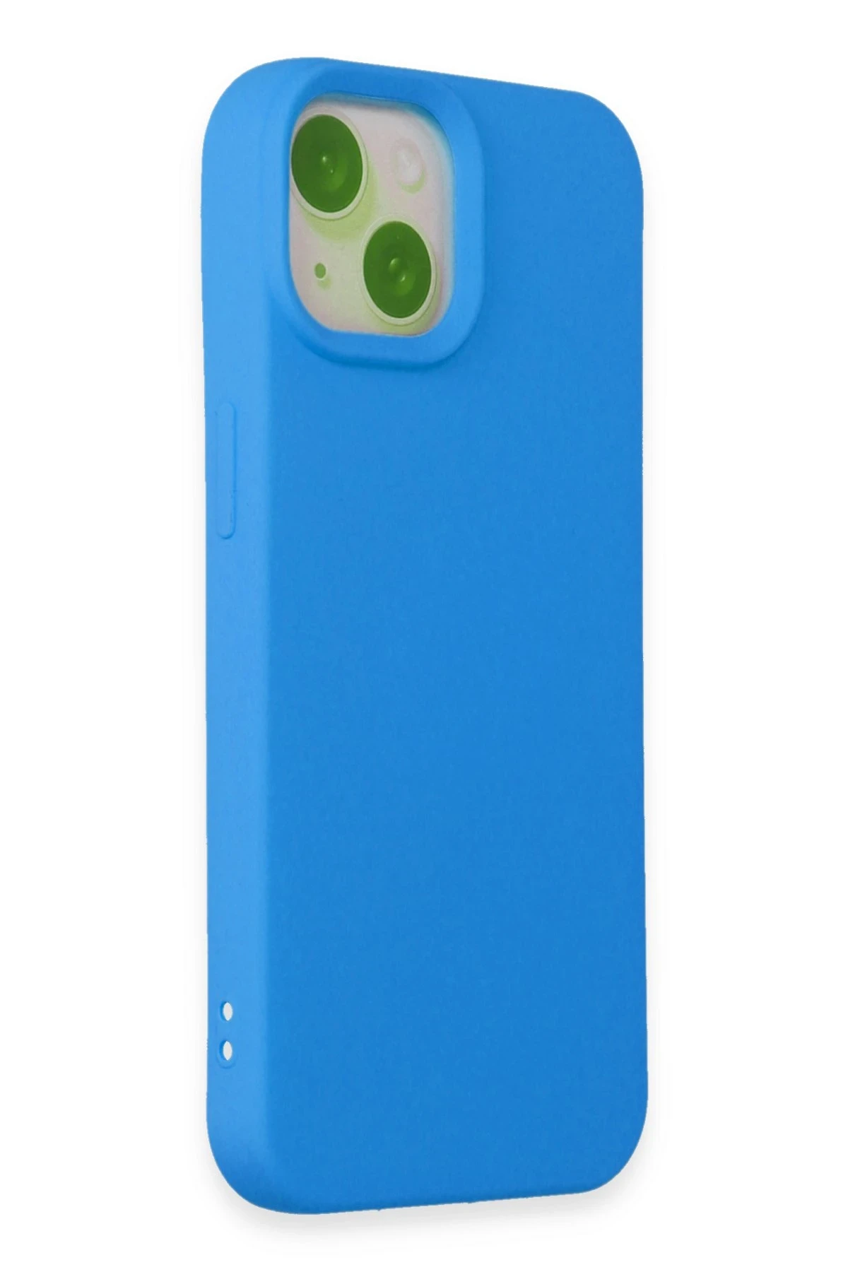 Newface iPhone 15 Kılıf Nano içi Kadife Silikon - Mavi