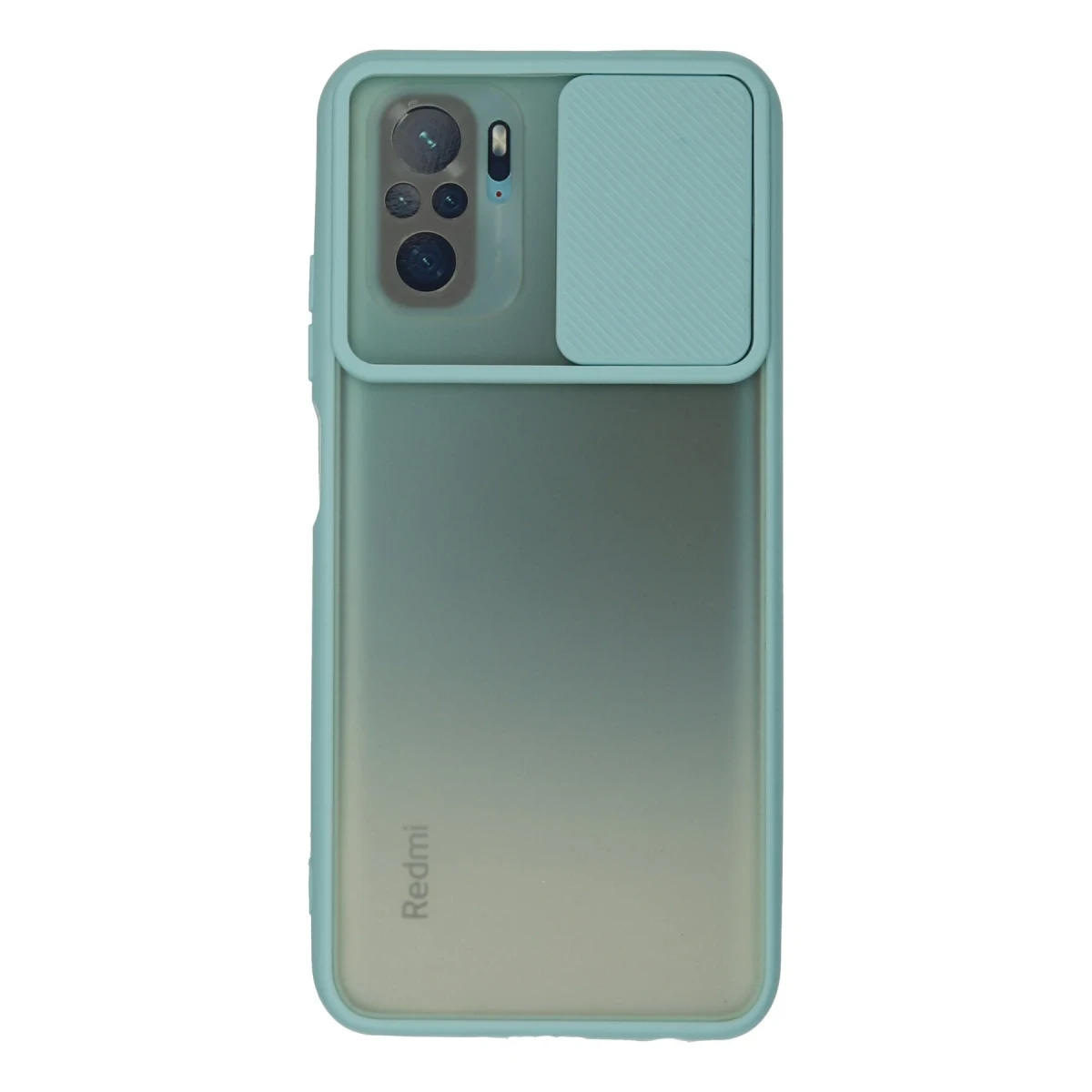 Newface Xiaomi Redmi Note 10 Kılıf Palm Buzlu Kamera Sürgülü Silikon - Turkuaz