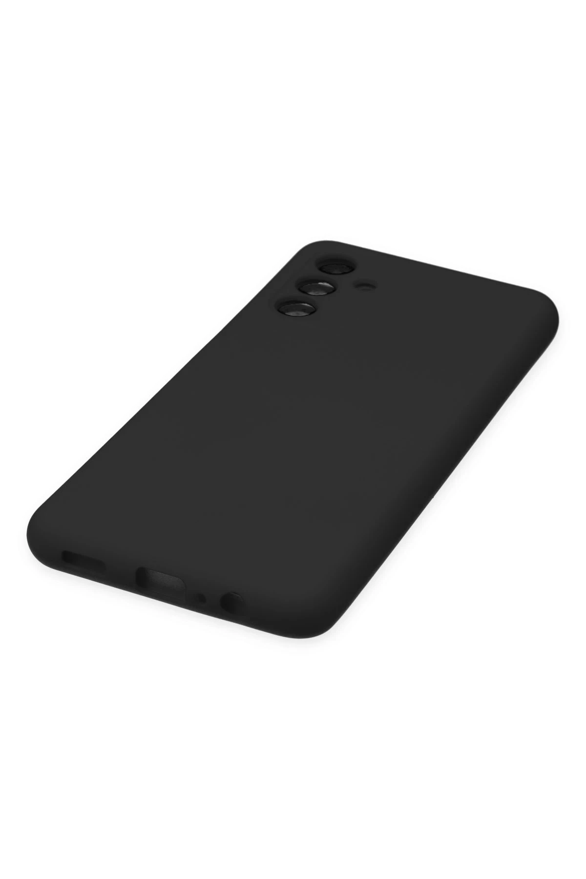 Newface Samsung Galaxy A04S Kılıf Nano içi Kadife Silikon - Siyah