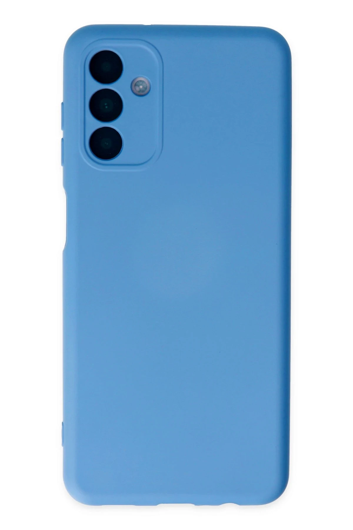Newface Samsung Galaxy A04S Kılıf Nano içi Kadife Silikon - Mavi