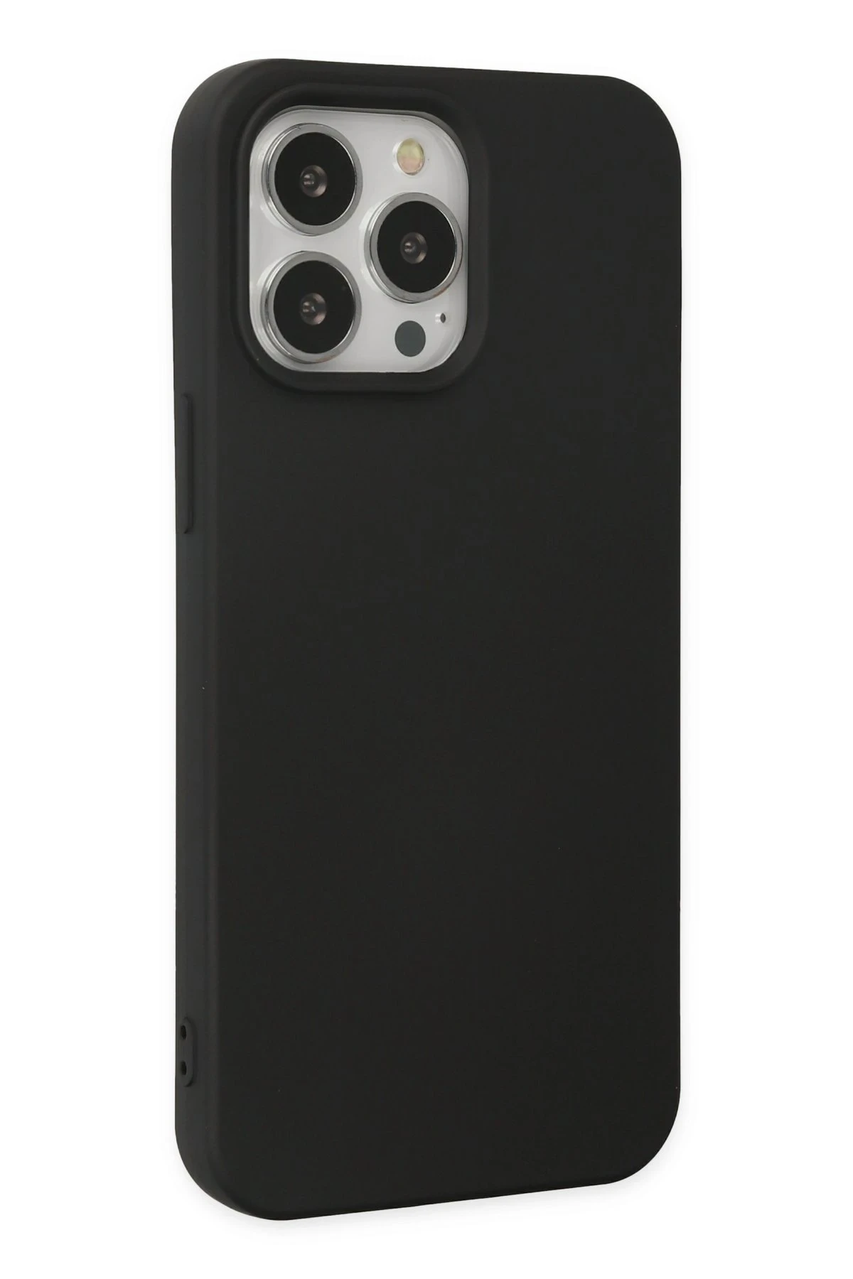 Newface iPhone 15 Pro Kılıf Nano içi Kadife Silikon - Siyah