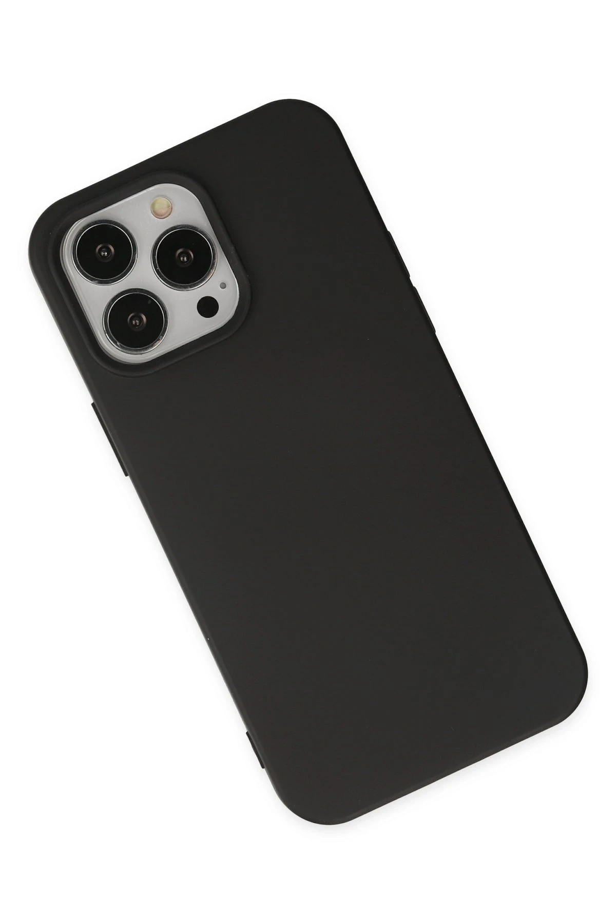 Newface iPhone 15 Pro Kılıf Nano içi Kadife Silikon - Siyah