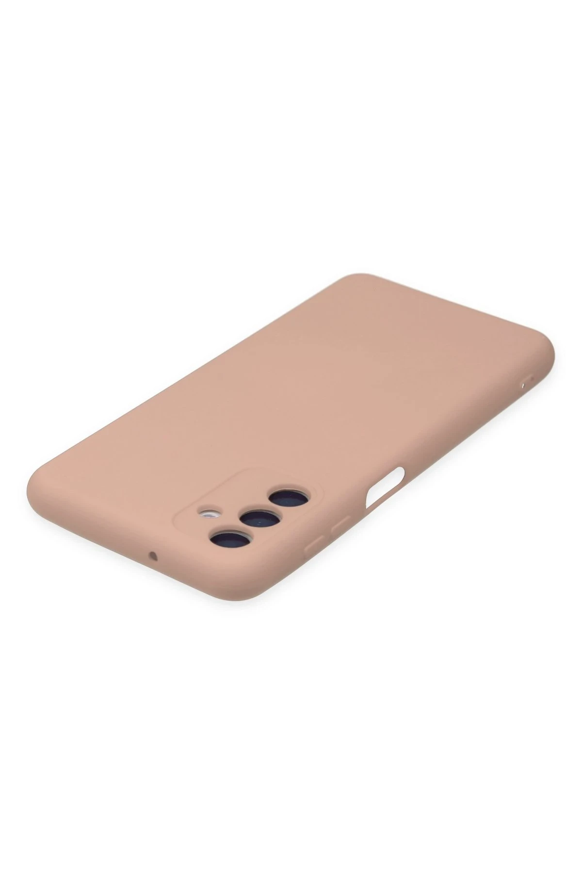 Newface Samsung Galaxy A04S Kılıf Nano içi Kadife Silikon - Pudra