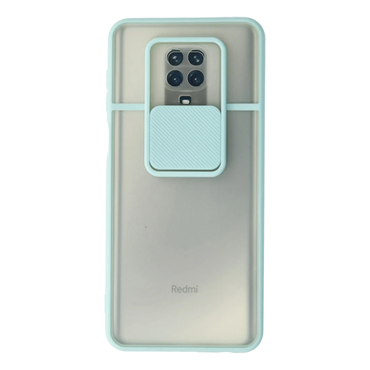 Newface Xiaomi Redmi Note 9 Pro Kılıf Palm Buzlu Kamera Sürgülü Silikon - Turkuaz