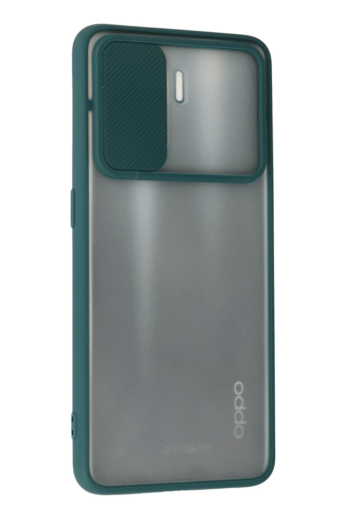 Newface Oppo Reno 5 Lite Kılıf Palm Buzlu Kamera Sürgülü Silikon - Yeşil
