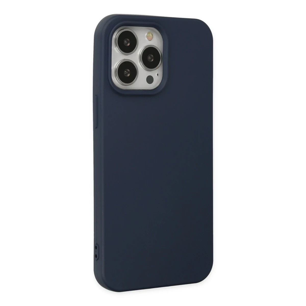 Apple iPhone 15 Pro Kılıf Nano içi Kadife Silikon - Lacivert