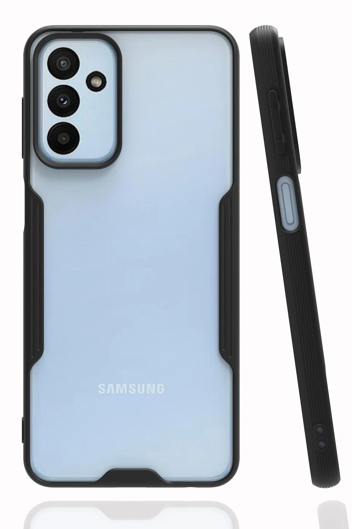 Newface Samsung Galaxy A04S Kılıf Platin Silikon - Siyah