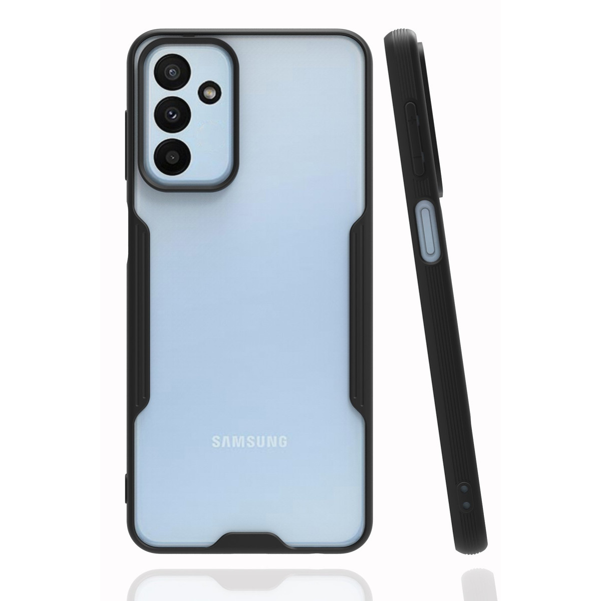 Newface Samsung Galaxy A04S Kılıf Platin Silikon - Siyah — görsel 3