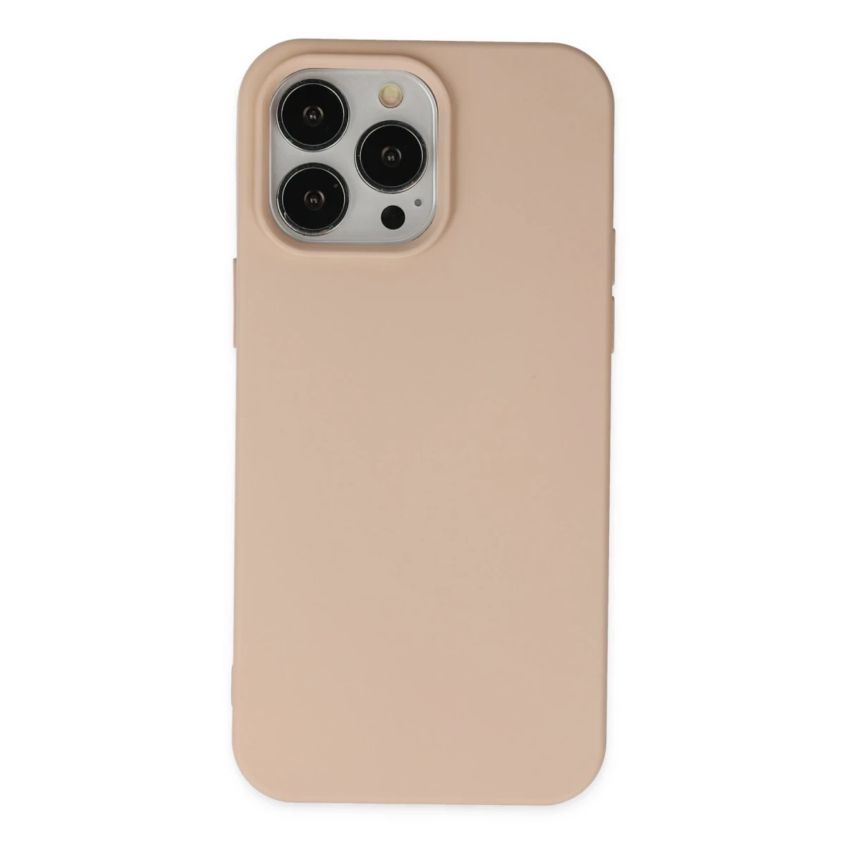 Newface Apple iPhone 15 Pro Kılıf Nano içi Kadife Silikon - Pudra