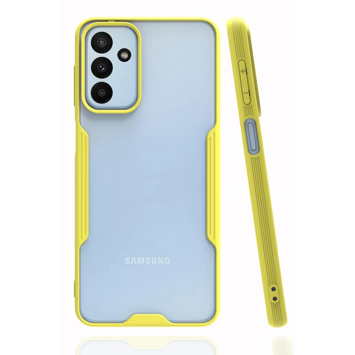 Newface Samsung Galaxy A04S Kılıf Platin Silikon - Sarı