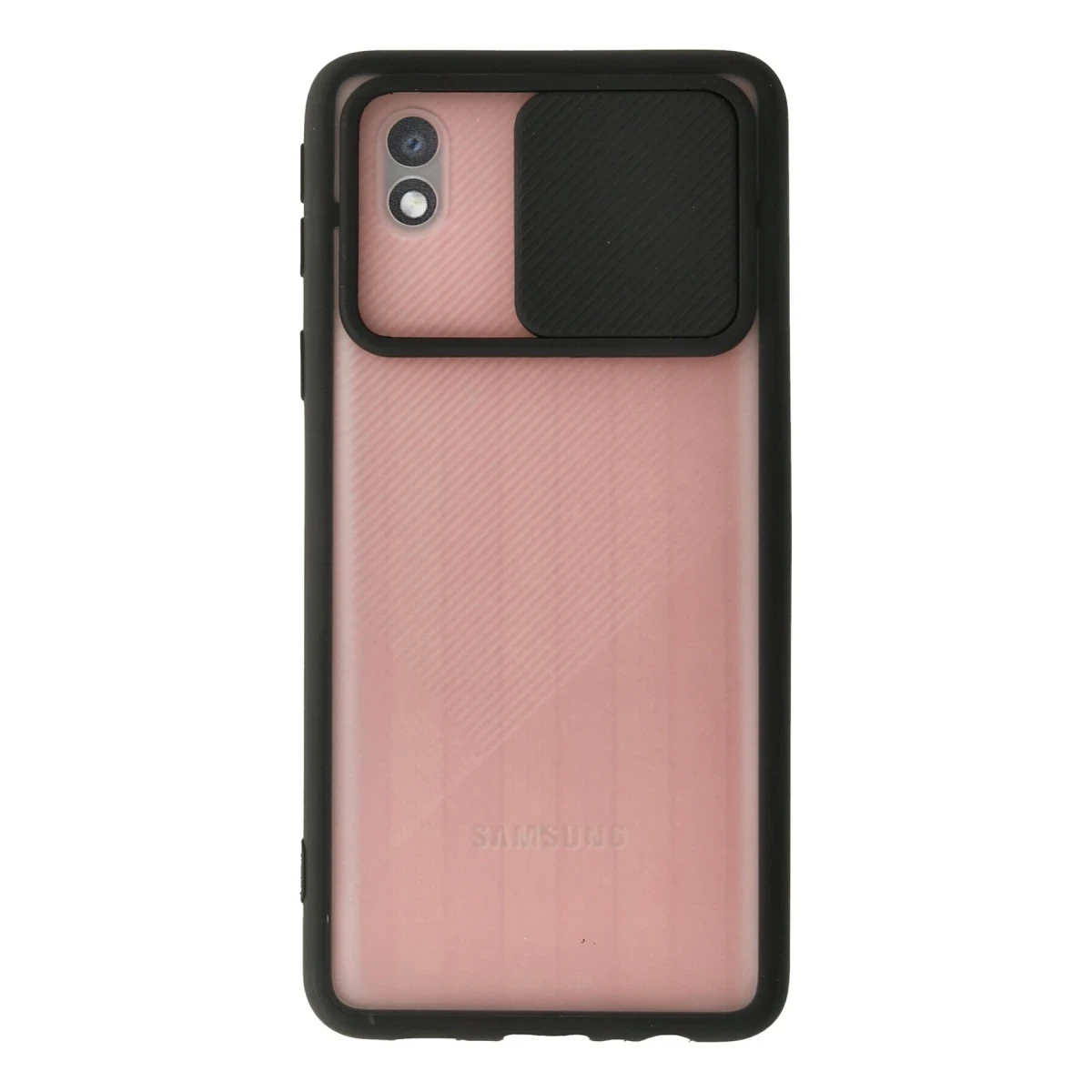 Newface Samsung Galaxy A01 Core Kılıf Palm Buzlu Kamera Sürgülü Silikon - Siyah — görsel 4