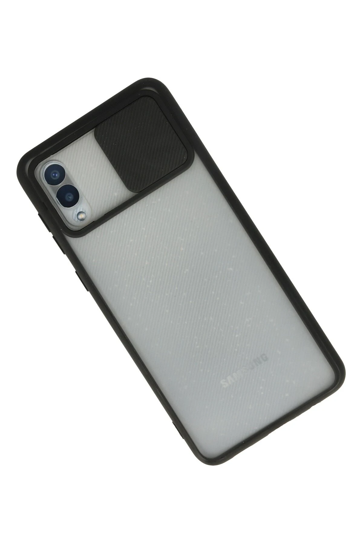 Newface Samsung Galaxy A02 Kılıf Palm Buzlu Kamera Sürgülü Silikon - Siyah — görsel 2