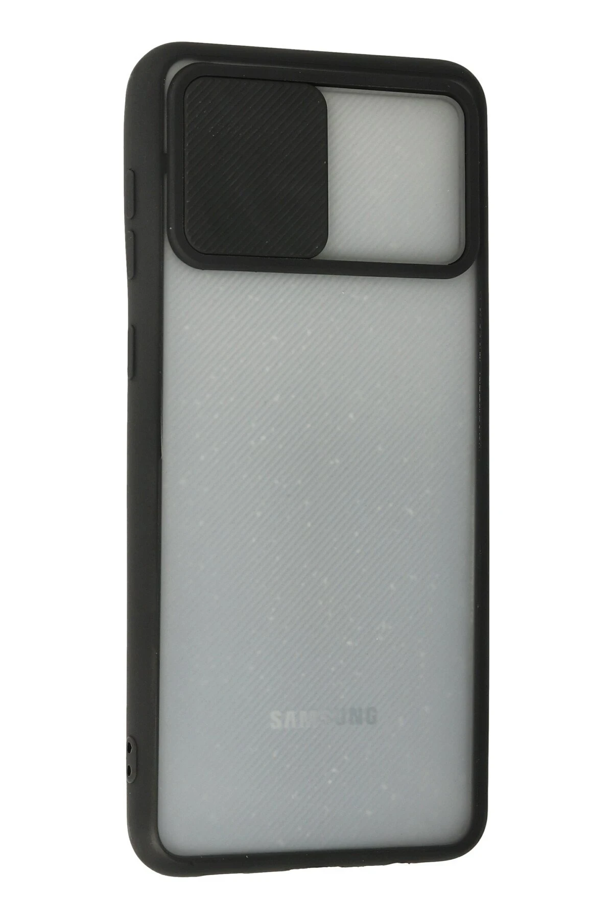 Newface Samsung Galaxy A02 Kılıf Palm Buzlu Kamera Sürgülü Silikon - Siyah — görsel 3