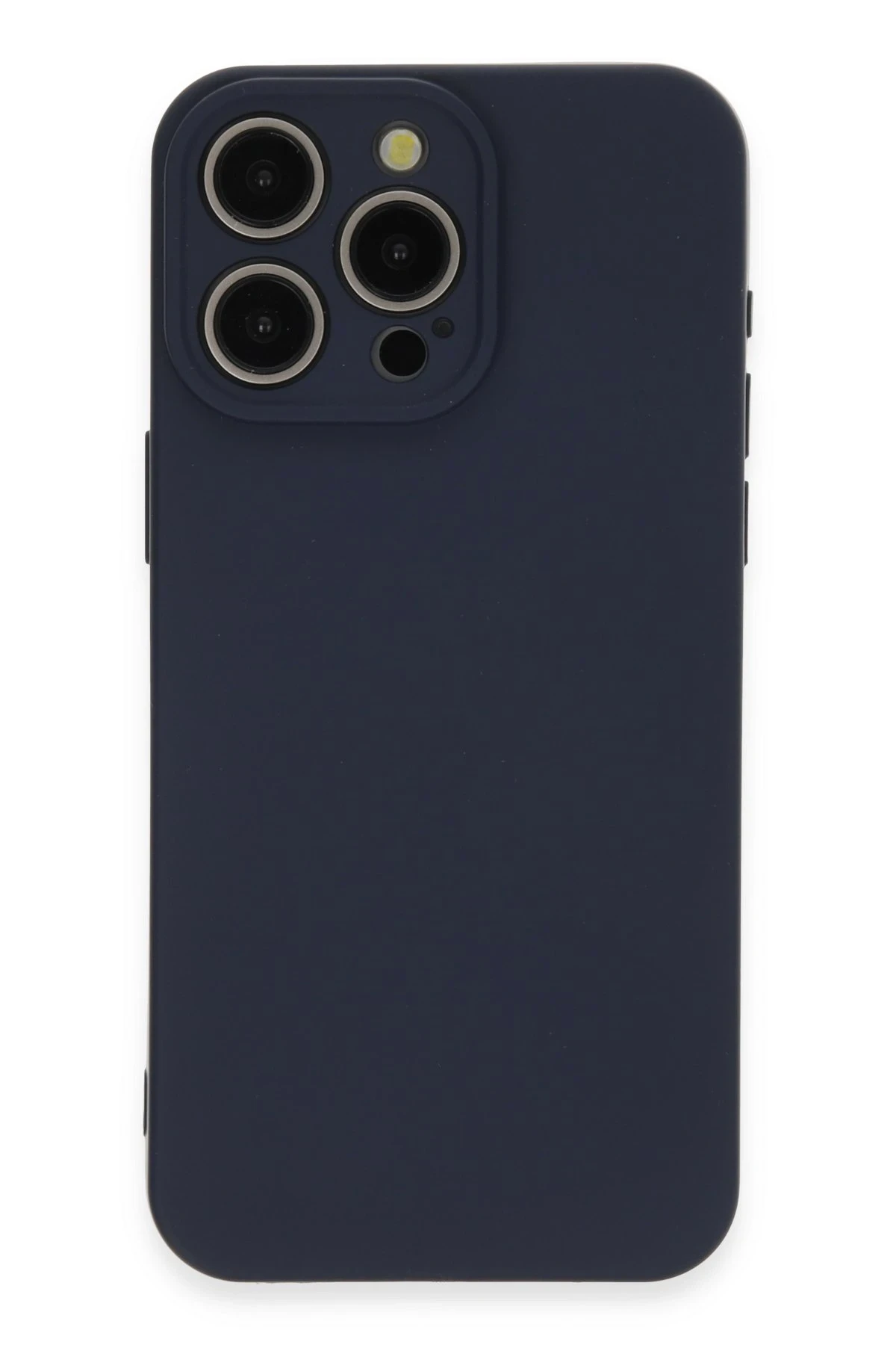 Newface iPhone 15 Pro Max Kılıf Nano içi Kadife Silikon - Lacivert