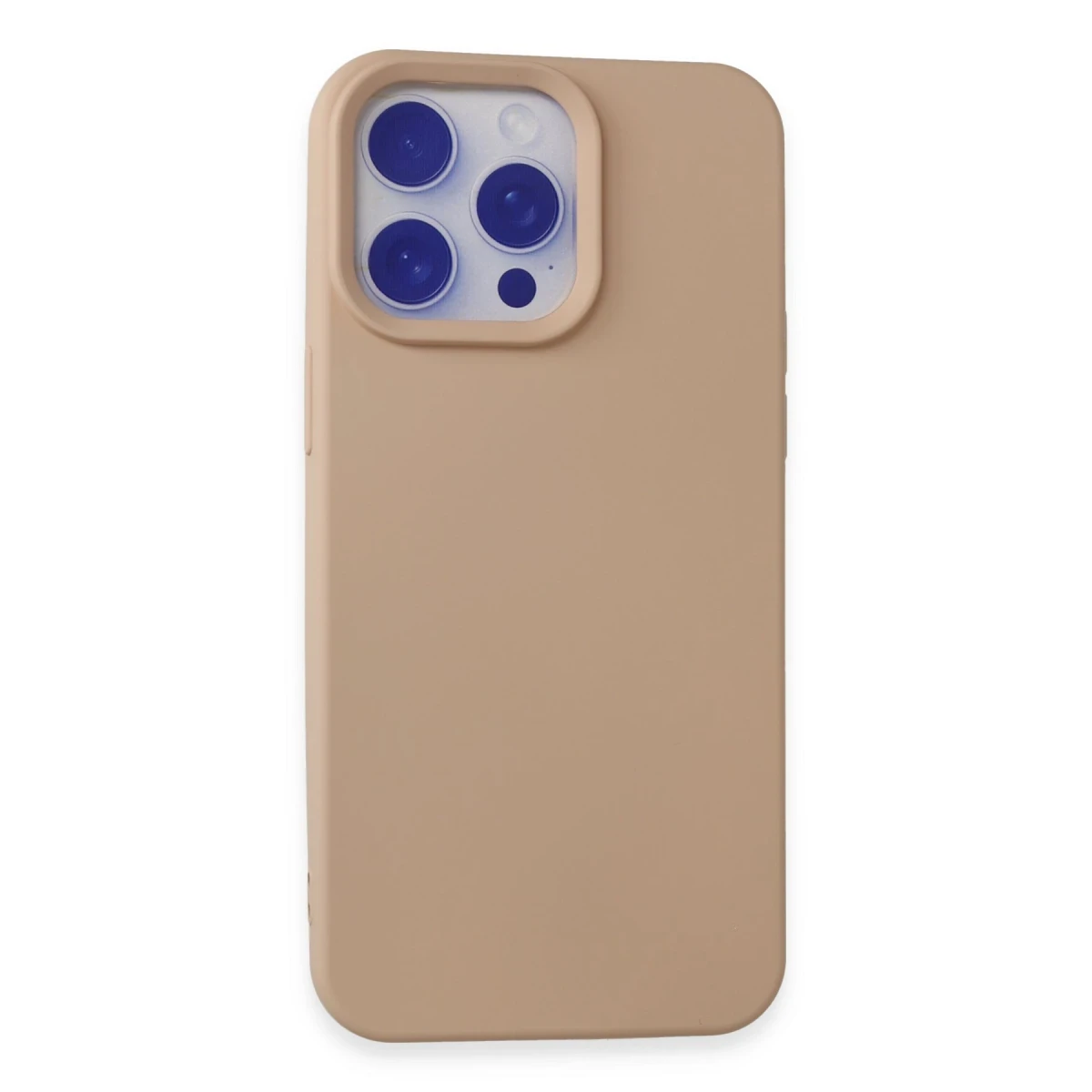 Apple iPhone 15 Pro Max Kılıf Nano içi Kadife Silikon - Pudra