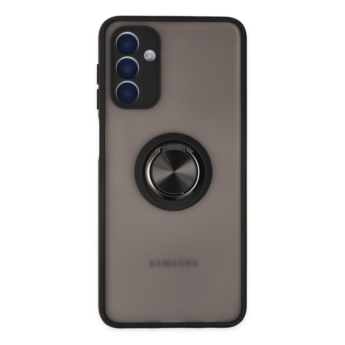 Newface Samsung Galaxy A04S Kılıf Montreal Yüzüklü Silikon Kapak - Siyah — görsel 11