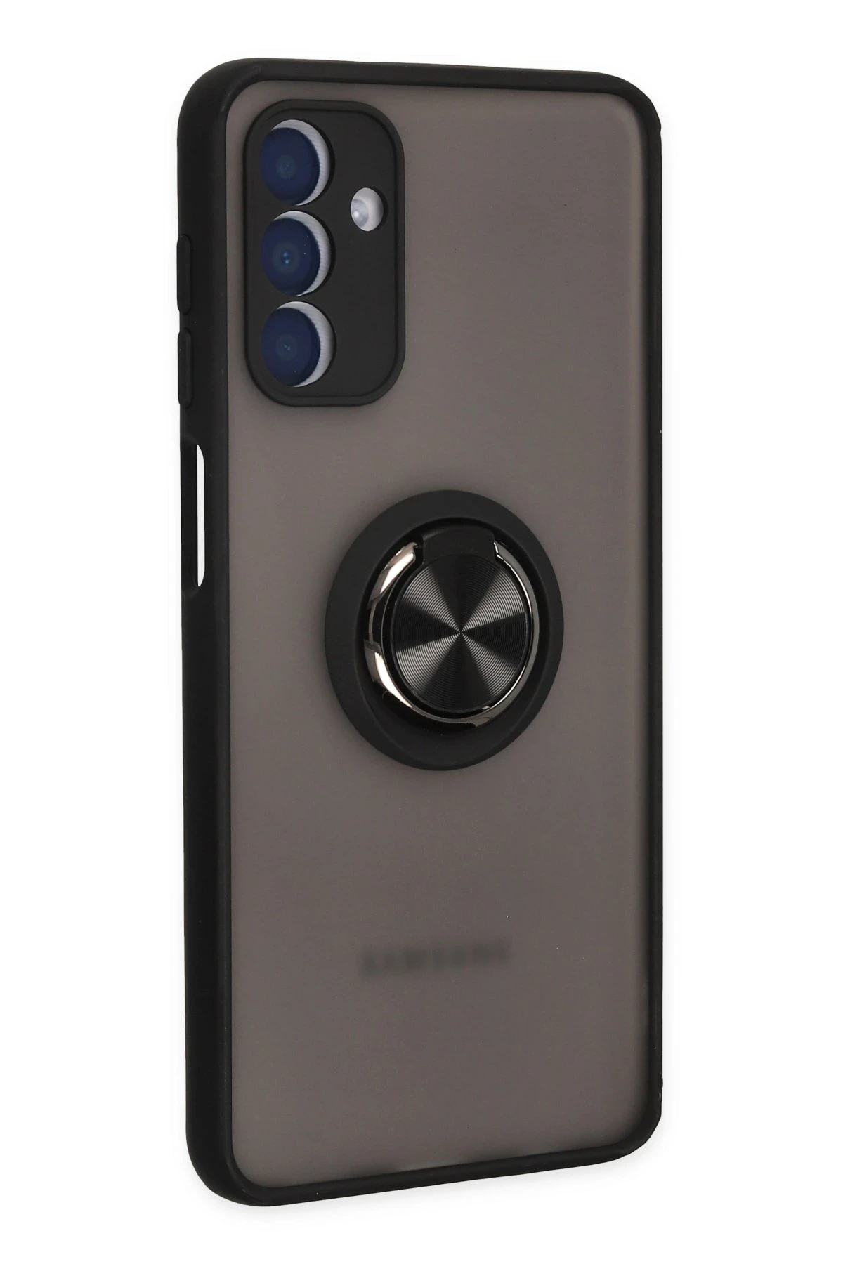 Newface Samsung Galaxy A04S Kılıf Montreal Yüzüklü Silikon Kapak - Siyah — görsel 2
