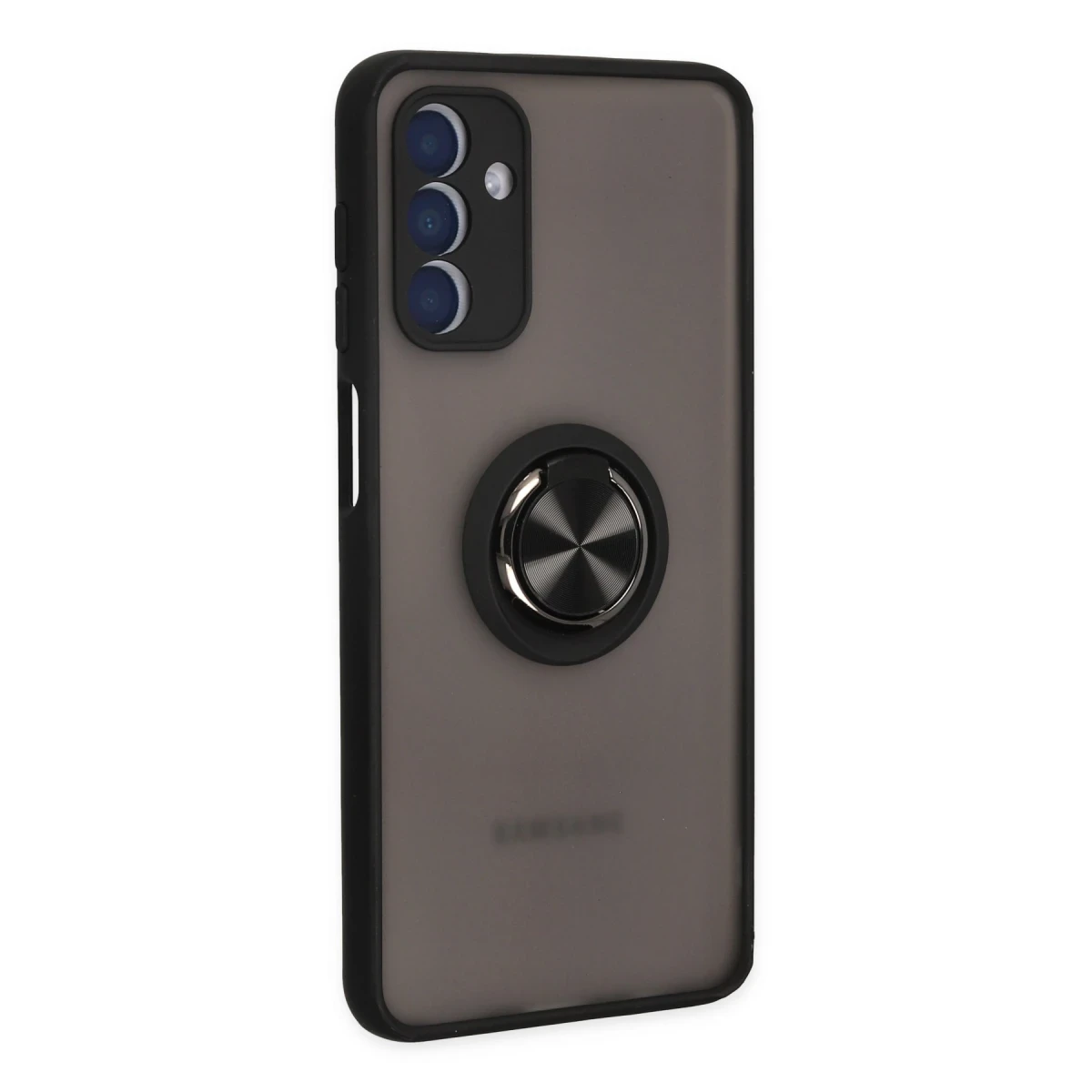 Newface Samsung Galaxy A04S Kılıf Montreal Yüzüklü Silikon Kapak - Siyah — görsel 7