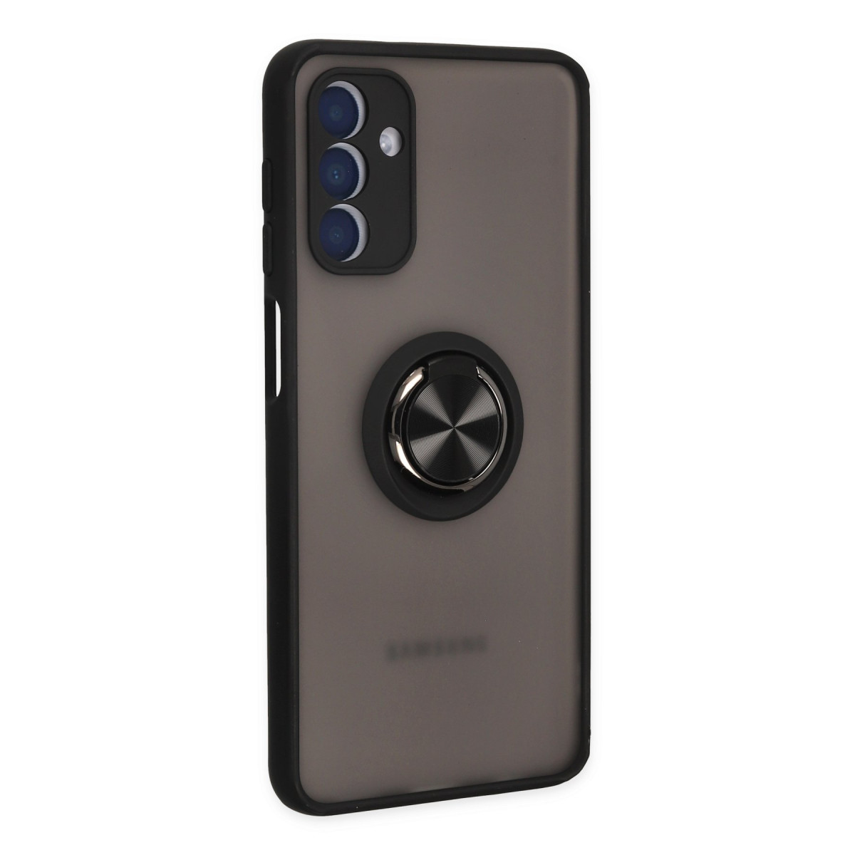 Newface Samsung Galaxy A04S Kılıf Montreal Yüzüklü Silikon Kapak - Siyah — görsel 12
