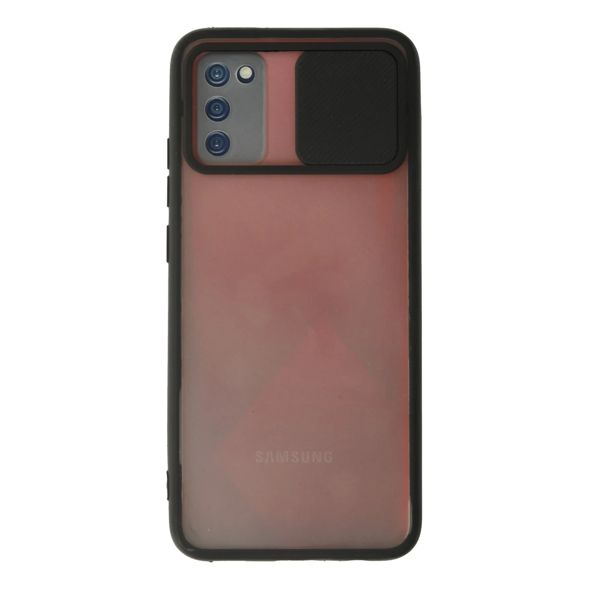 Newface Samsung Galaxy A02S Kılıf Palm Buzlu Kamera Sürgülü Silikon - Siyah — görsel 4