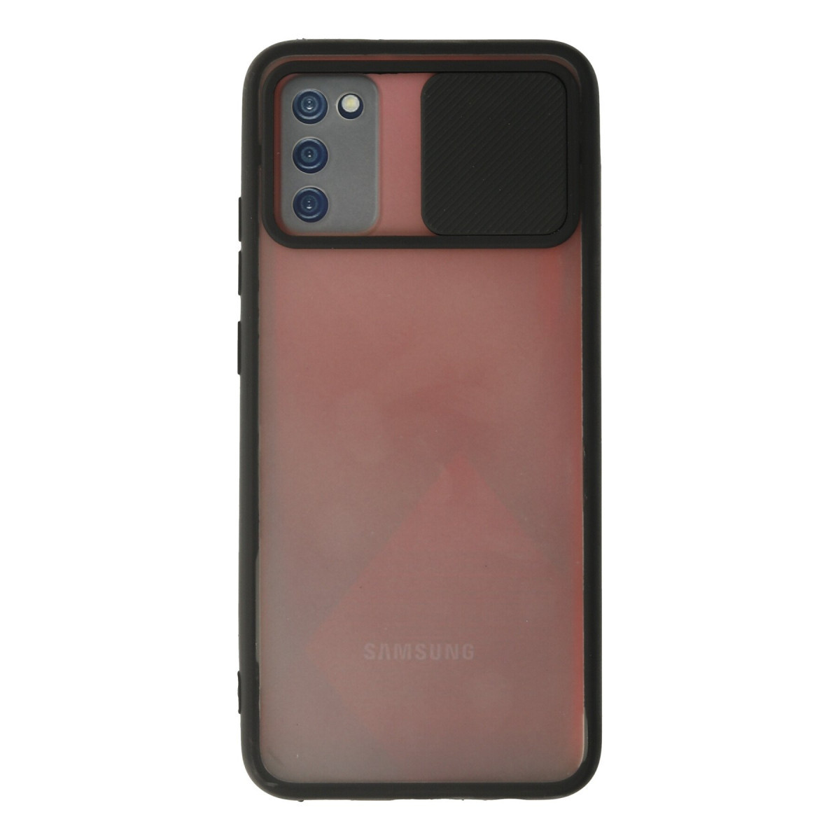 Newface Samsung Galaxy A02S Kılıf Palm Buzlu Kamera Sürgülü Silikon - Siyah — görsel 7