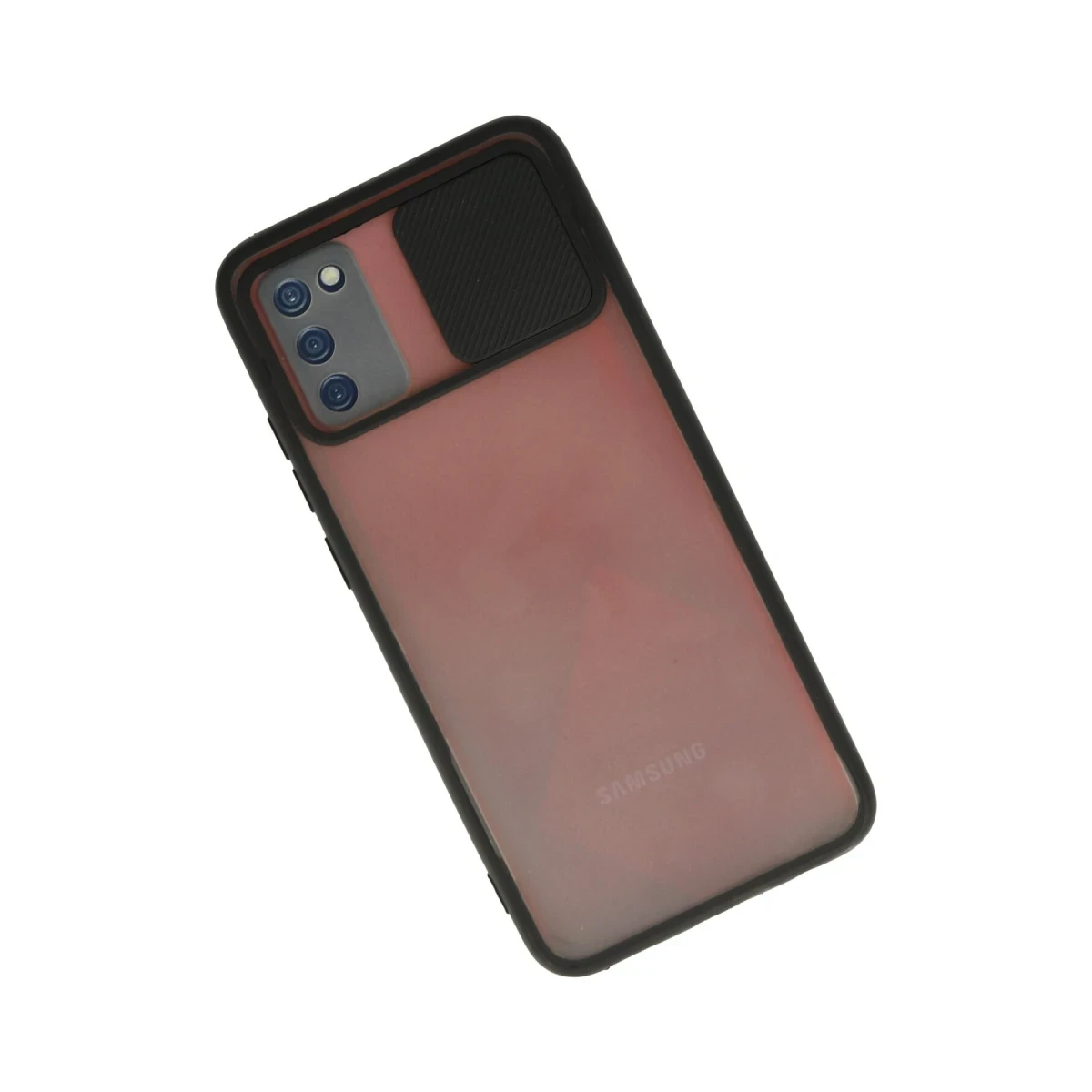 Newface Samsung Galaxy A02S Kılıf Palm Buzlu Kamera Sürgülü Silikon - Siyah — görsel 5